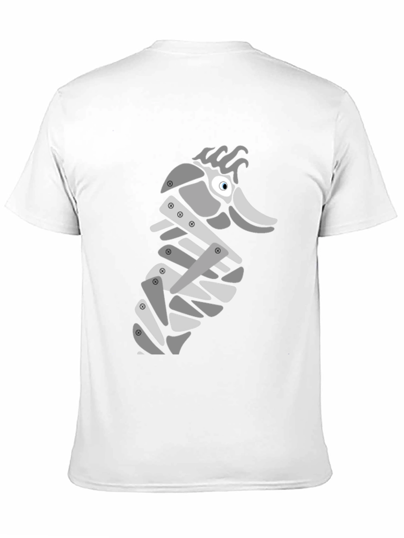 Black Modern Seahorse Graphic Tee - Black view 11