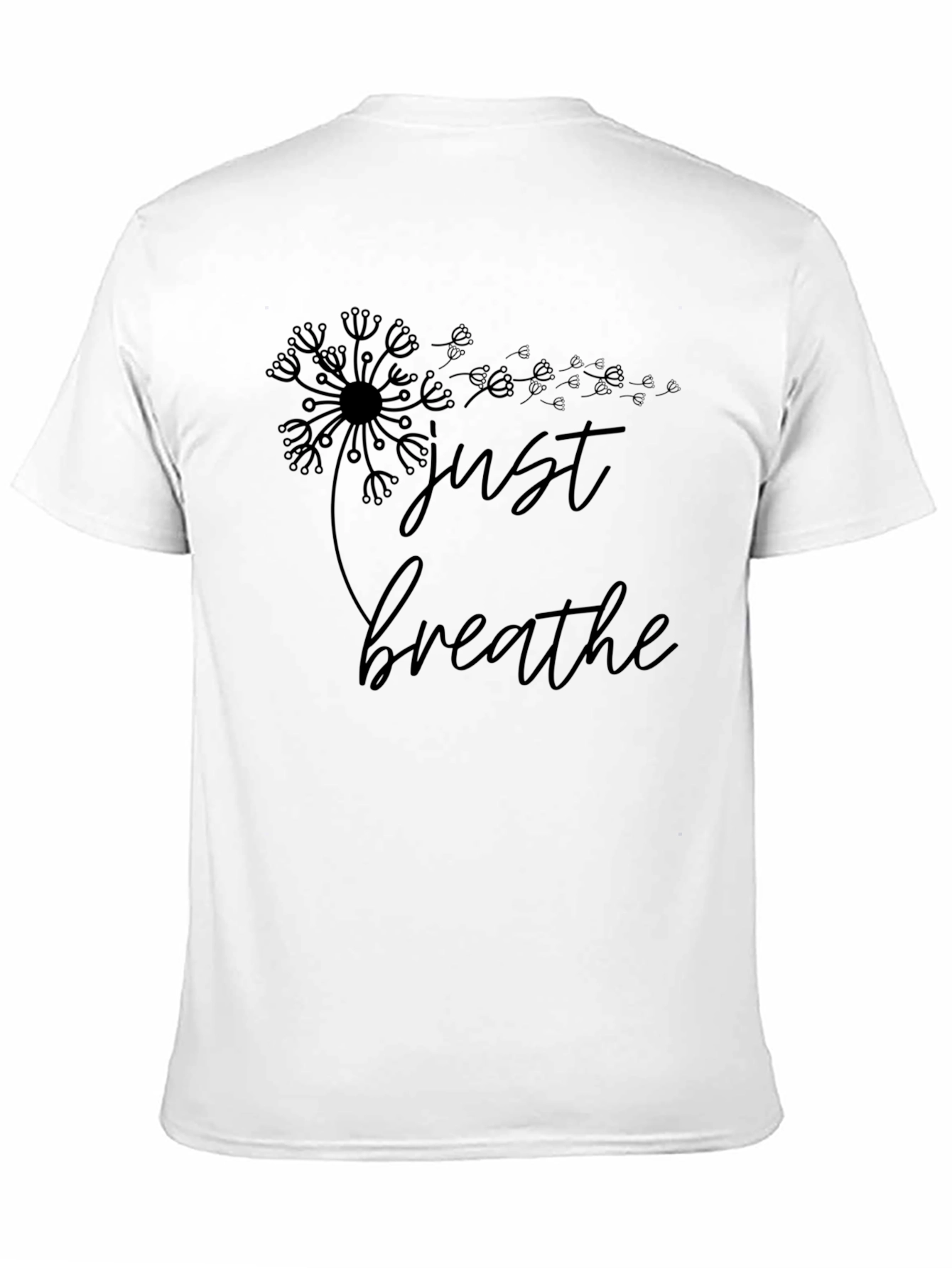 Black Just Breathe Black Graphic Tee view 11