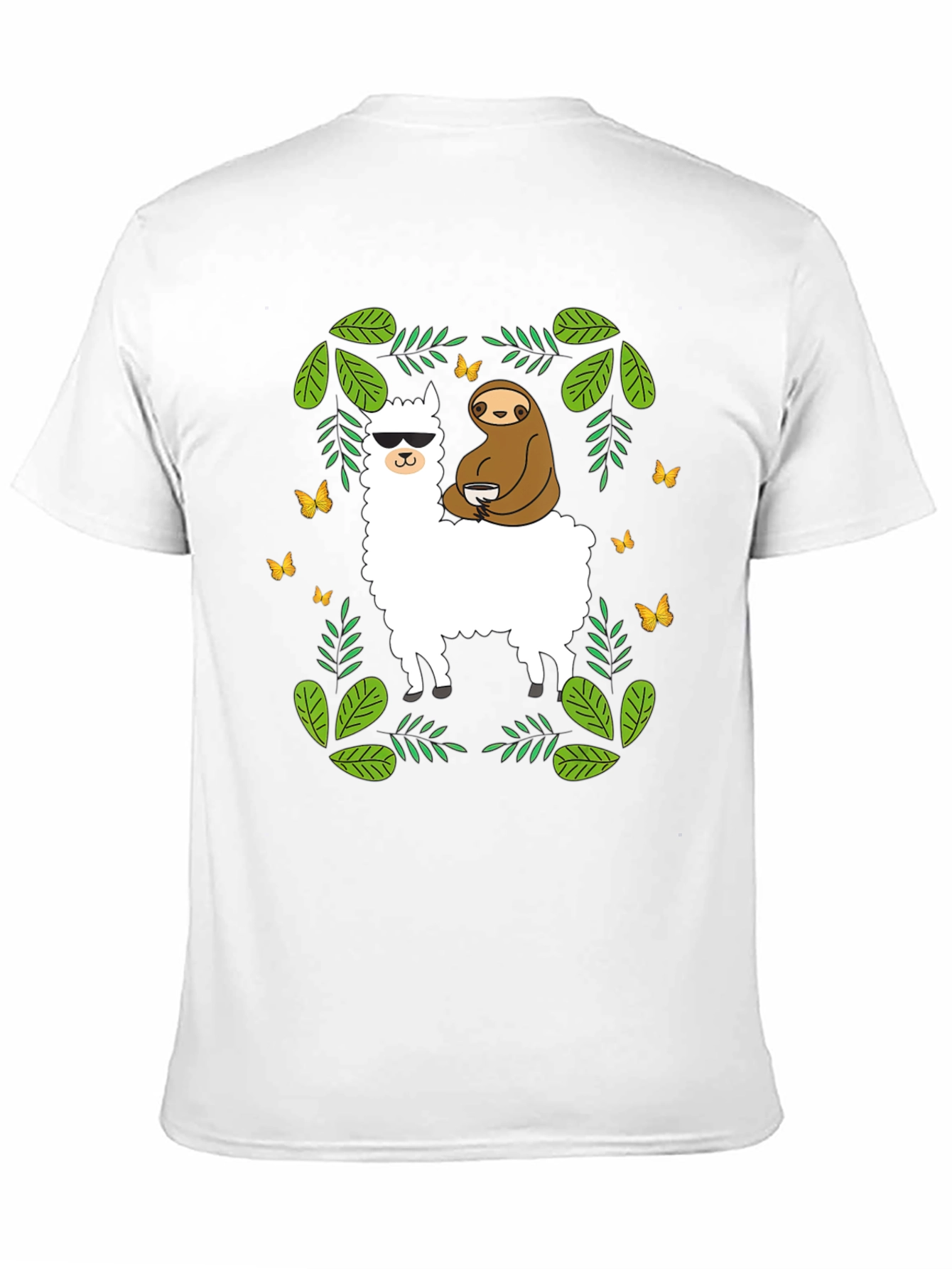 Black Llama Sloth Graphic T-Shirt - Cool & Comfy Tee view 11