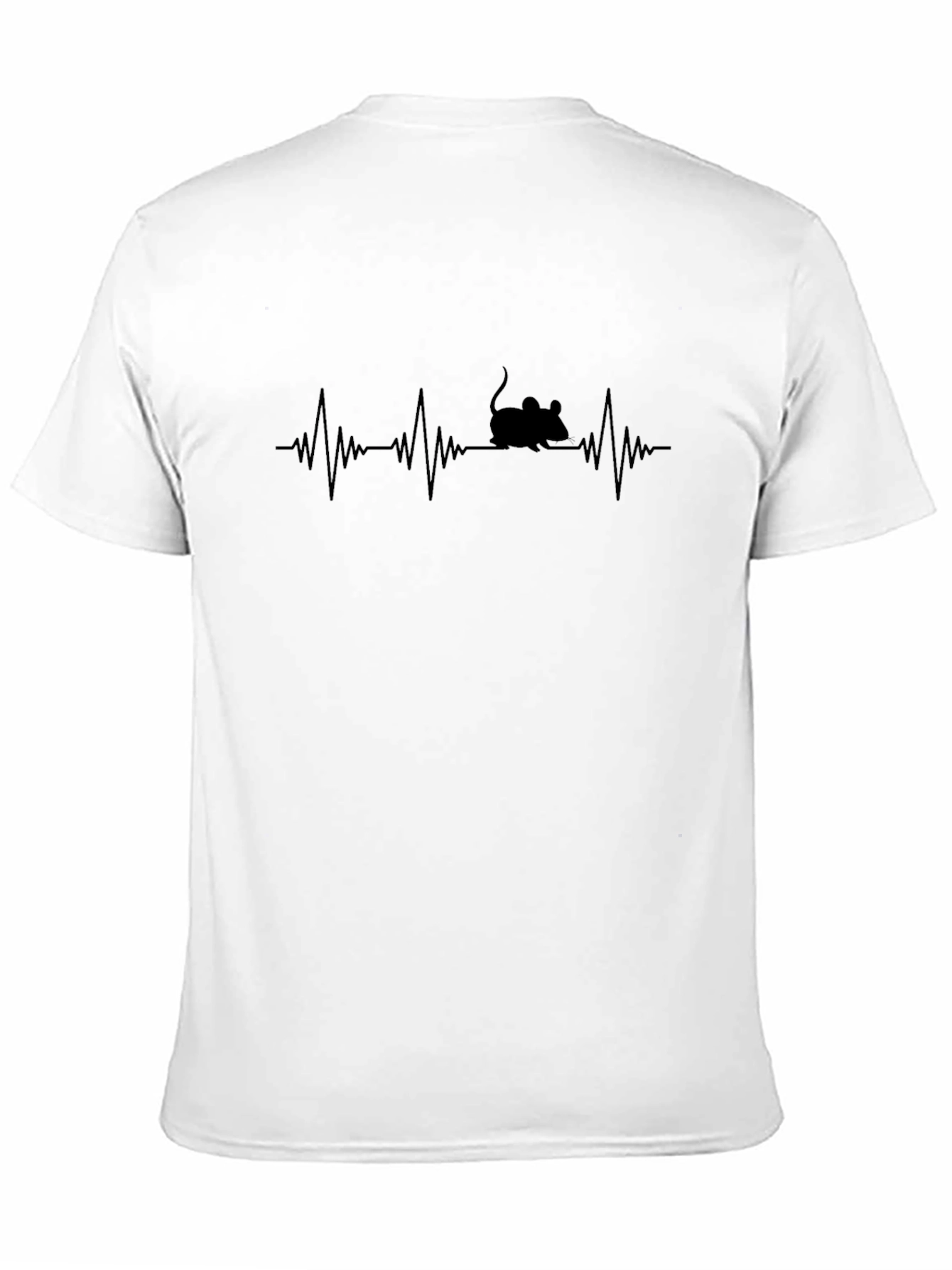 Black Mouse Heartbeat Black T-Shirt view 11