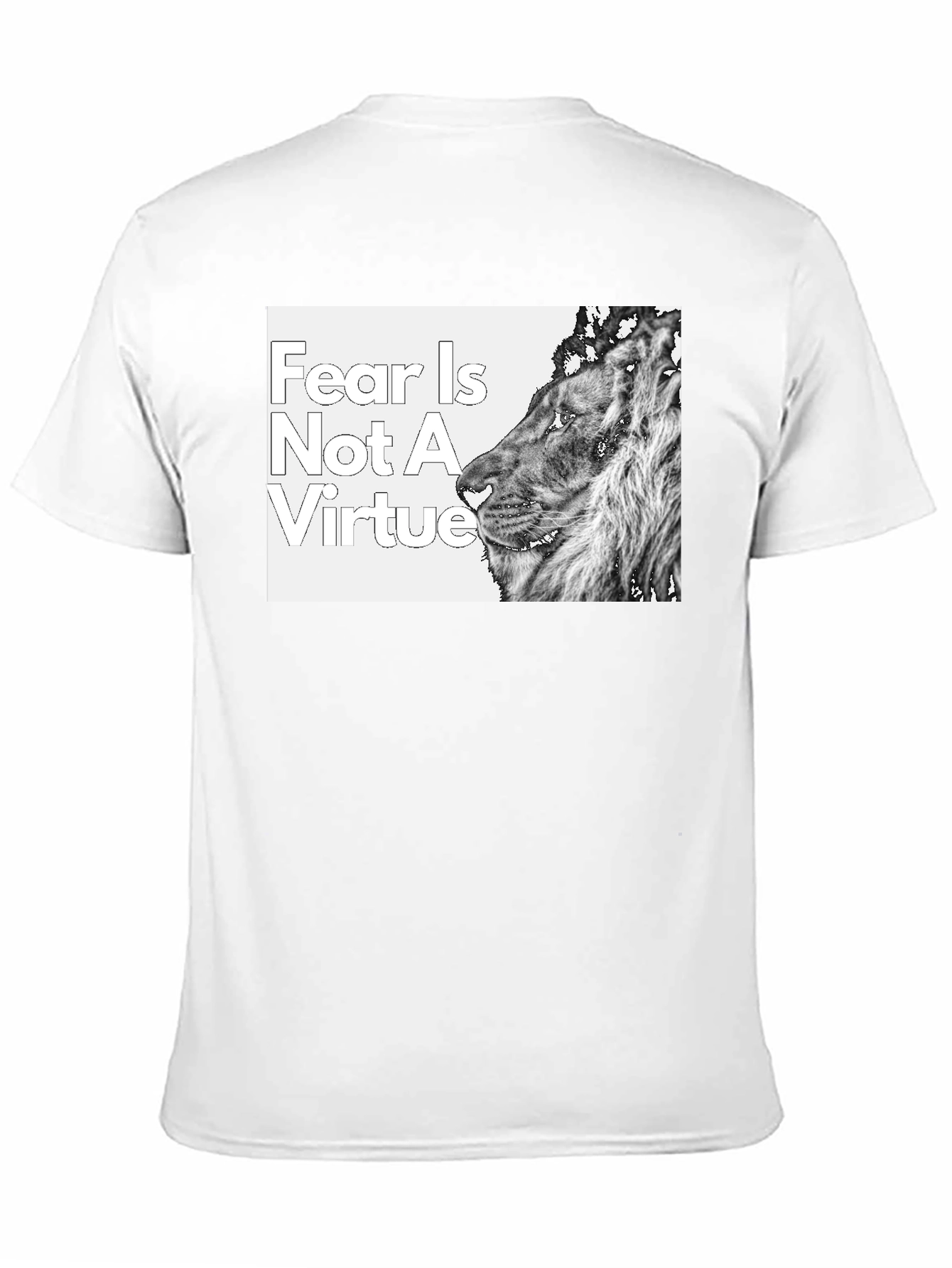 Black Fear is Not a Virtue Lion T-Shirt view 11