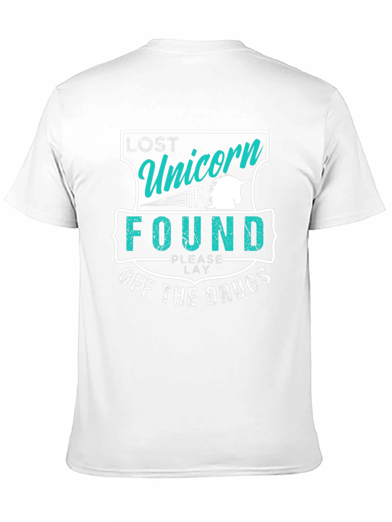 Black Lost Unicorn Humor T-Shirt view 11
