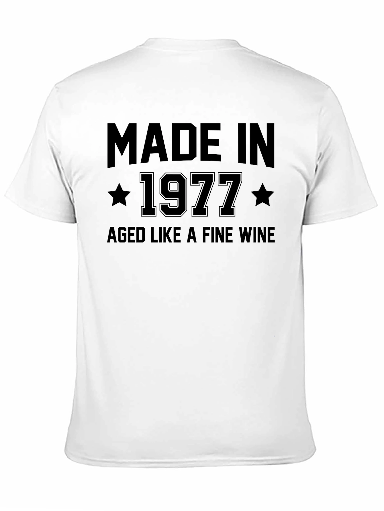 Black Made in 1977 Aged Like Fine Wine T-Shirt view 11