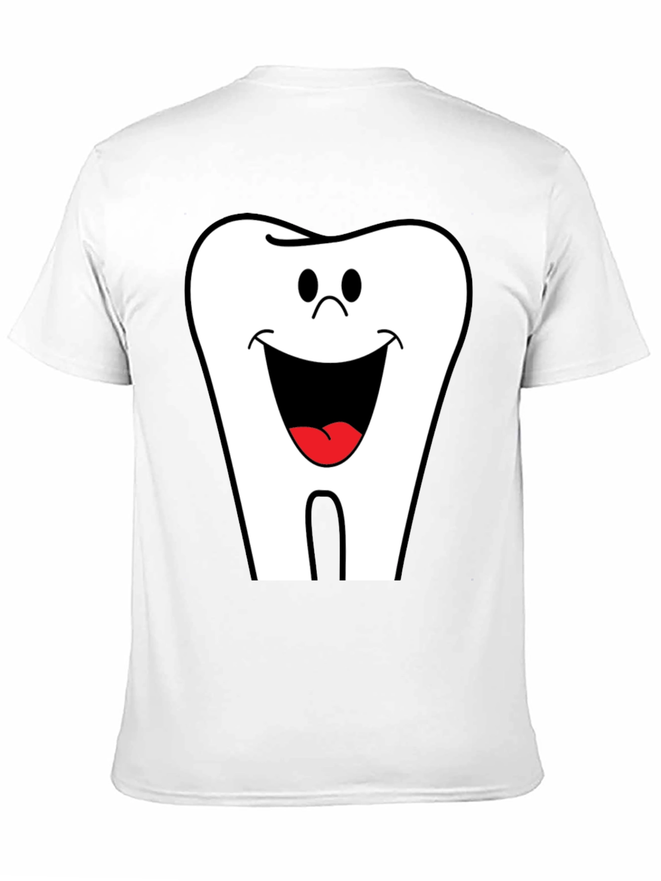 Black Smiling Tooth Graphic T-Shirt - Black Cotton Tee view 11