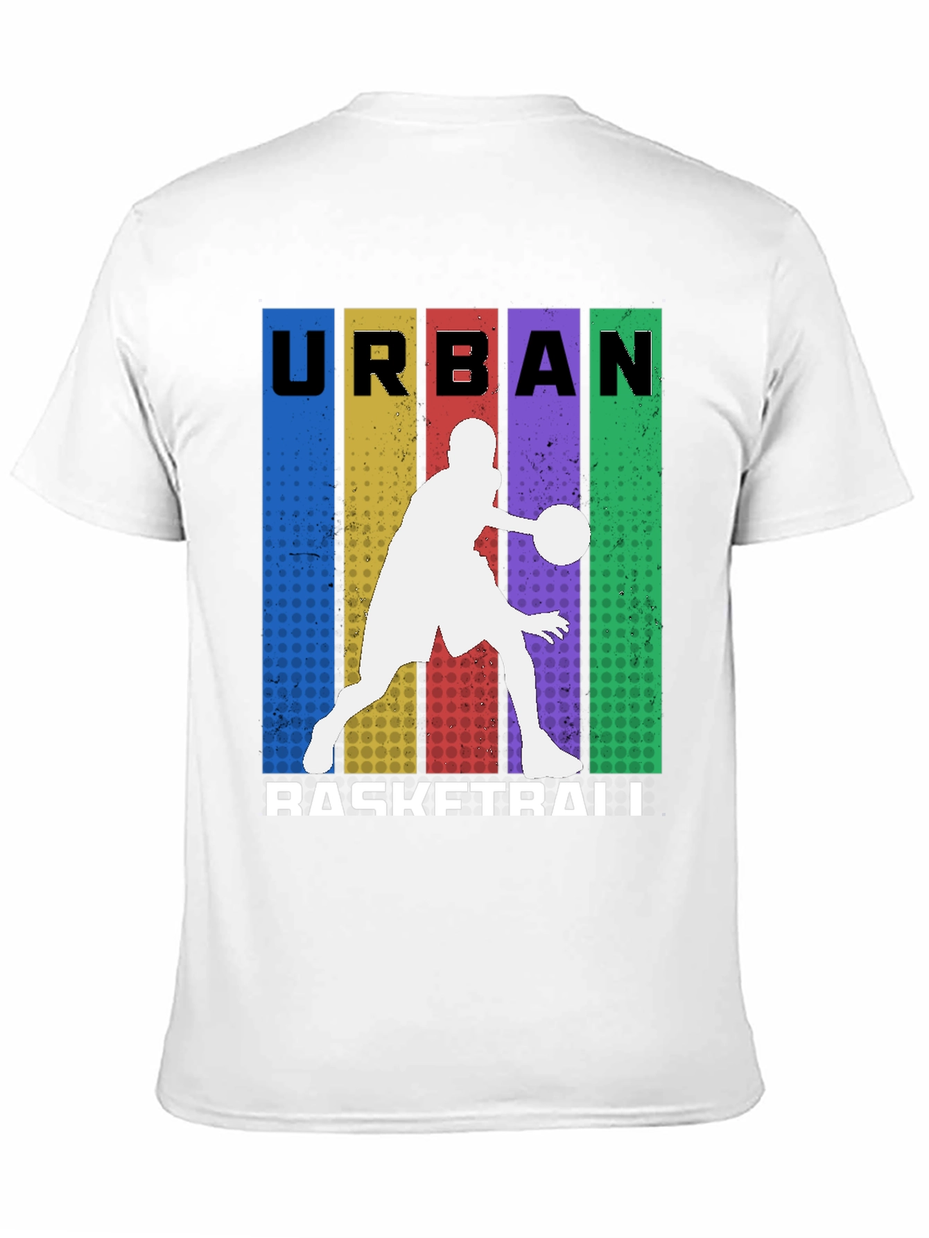 Black Urban Basketball Graphic Tee - Black view 11