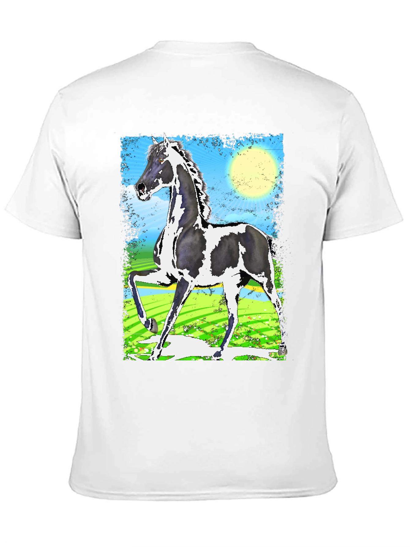 Black Black Graphic Tee - Horse Art Print view 11