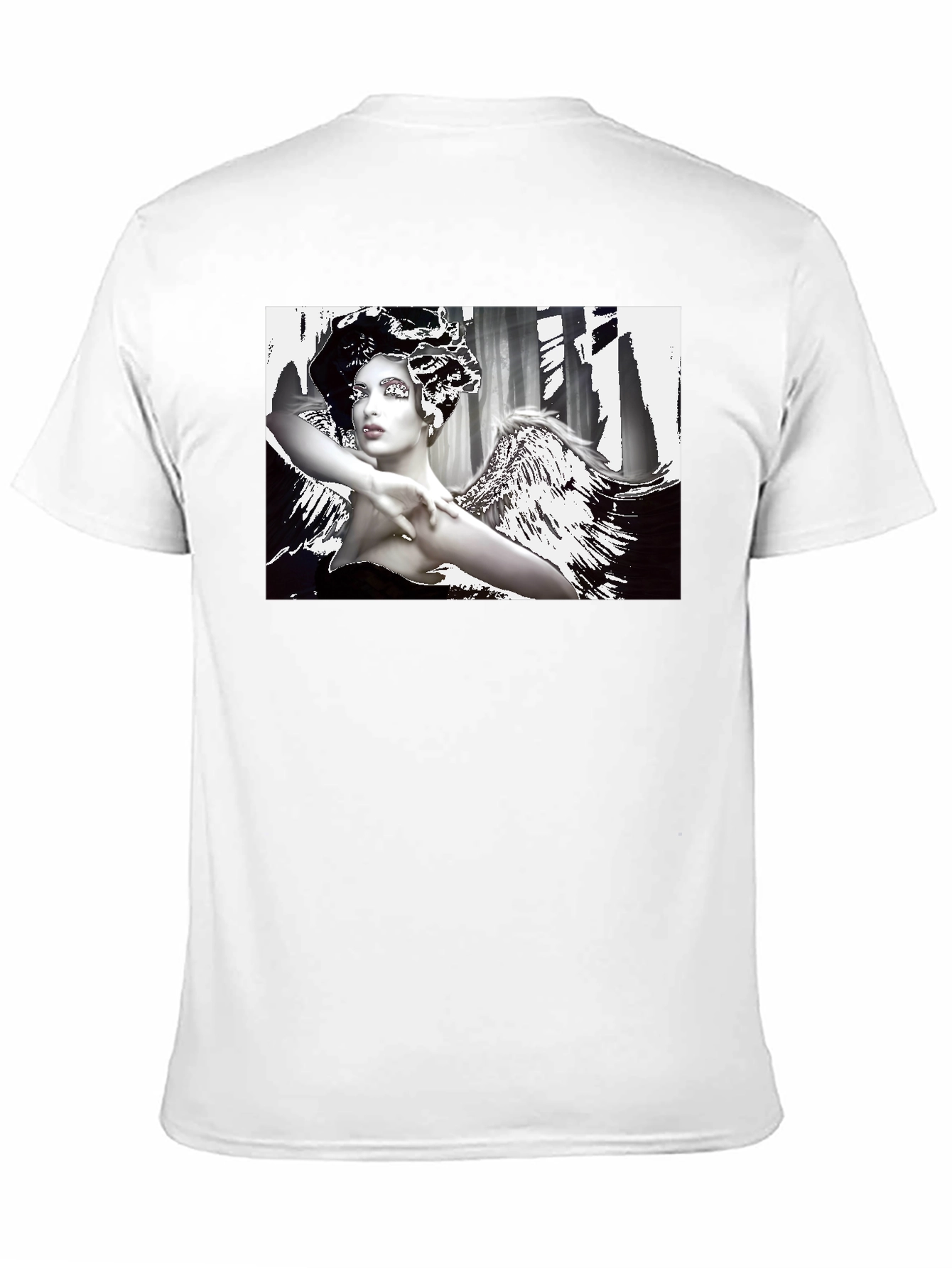 Black Angel Wings Graphic Black Tee - Stylish & Unique view 11