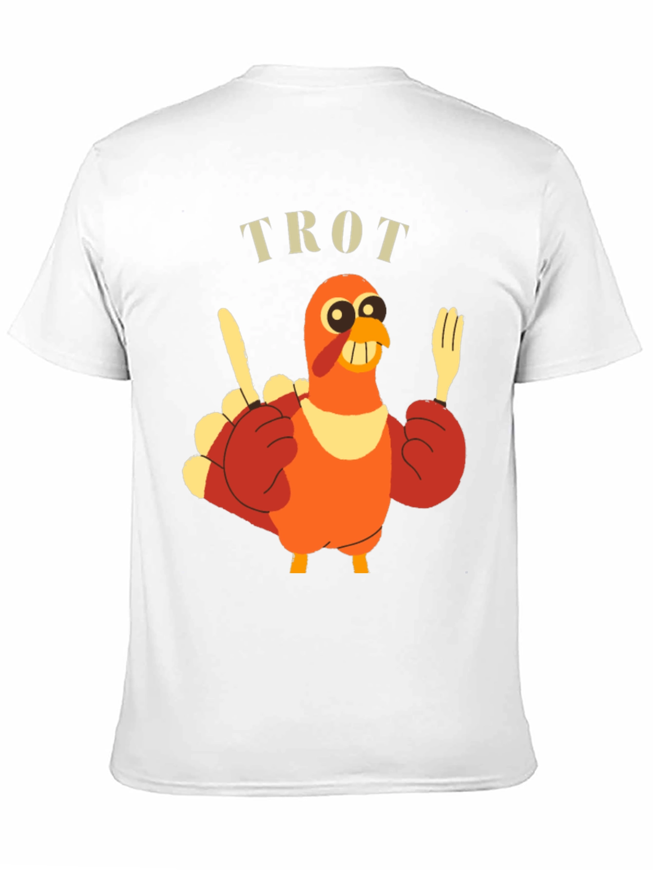 Black Funny Turkey Trot T-Shirt view 11