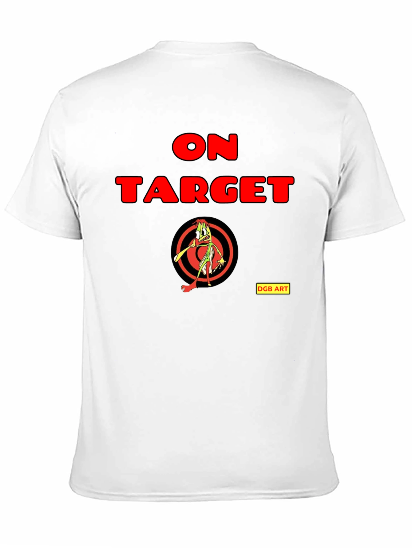 Black On Target Graphic Tee - Funny Cartoon Archer view 11