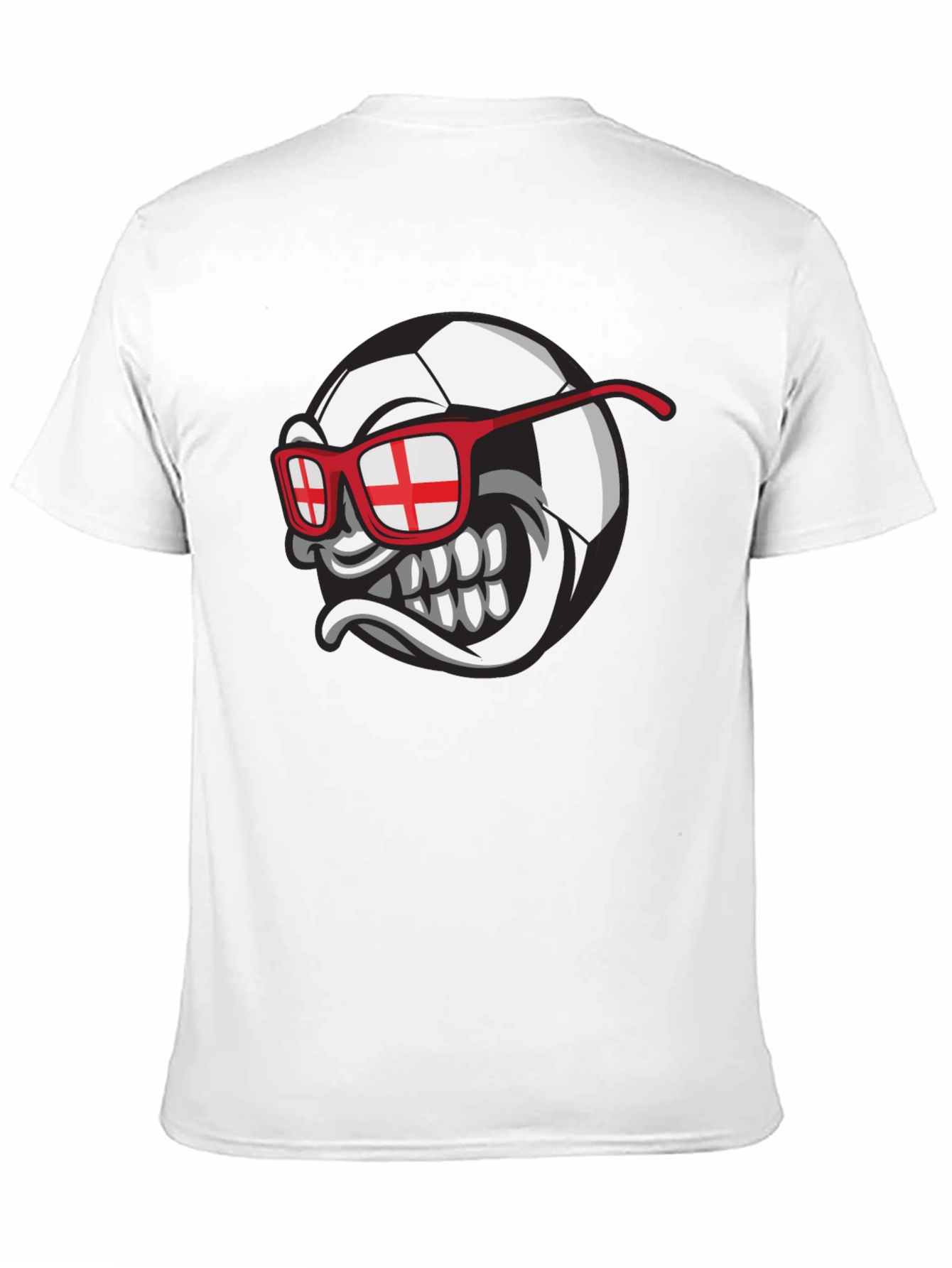 Black England Soccer Ball Graphic T-Shirt view 11