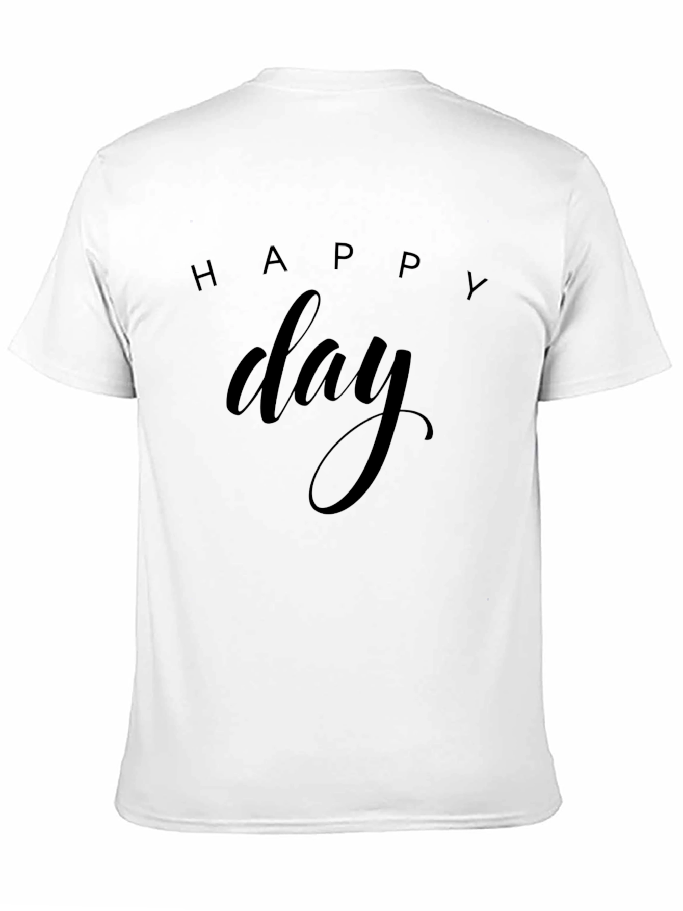Black Happy Day Graphic Tee - Black Casual T-Shirt view 11