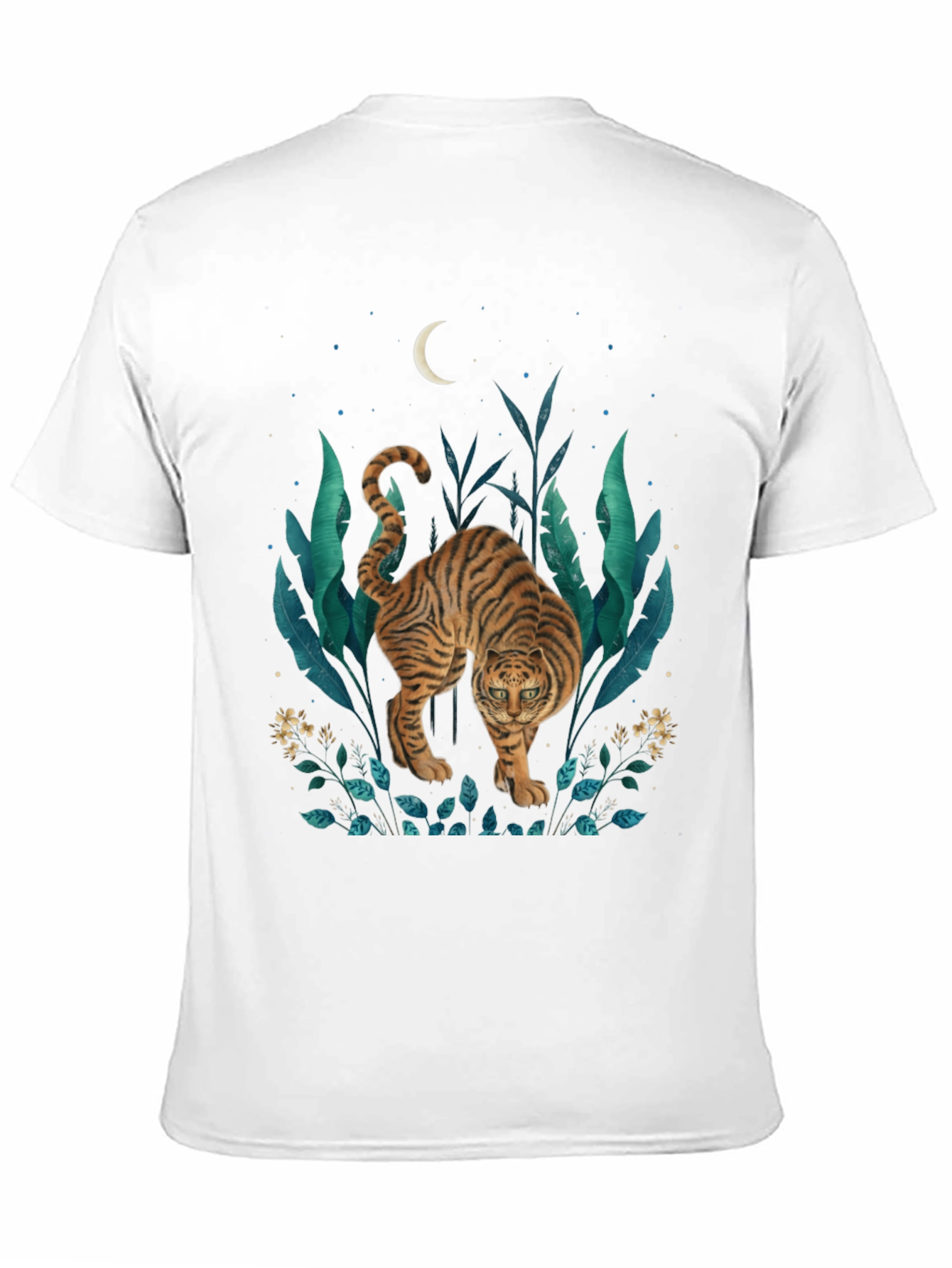 Black Tiger Graphic Print T-Shirt - Jungle Moon Design view 11