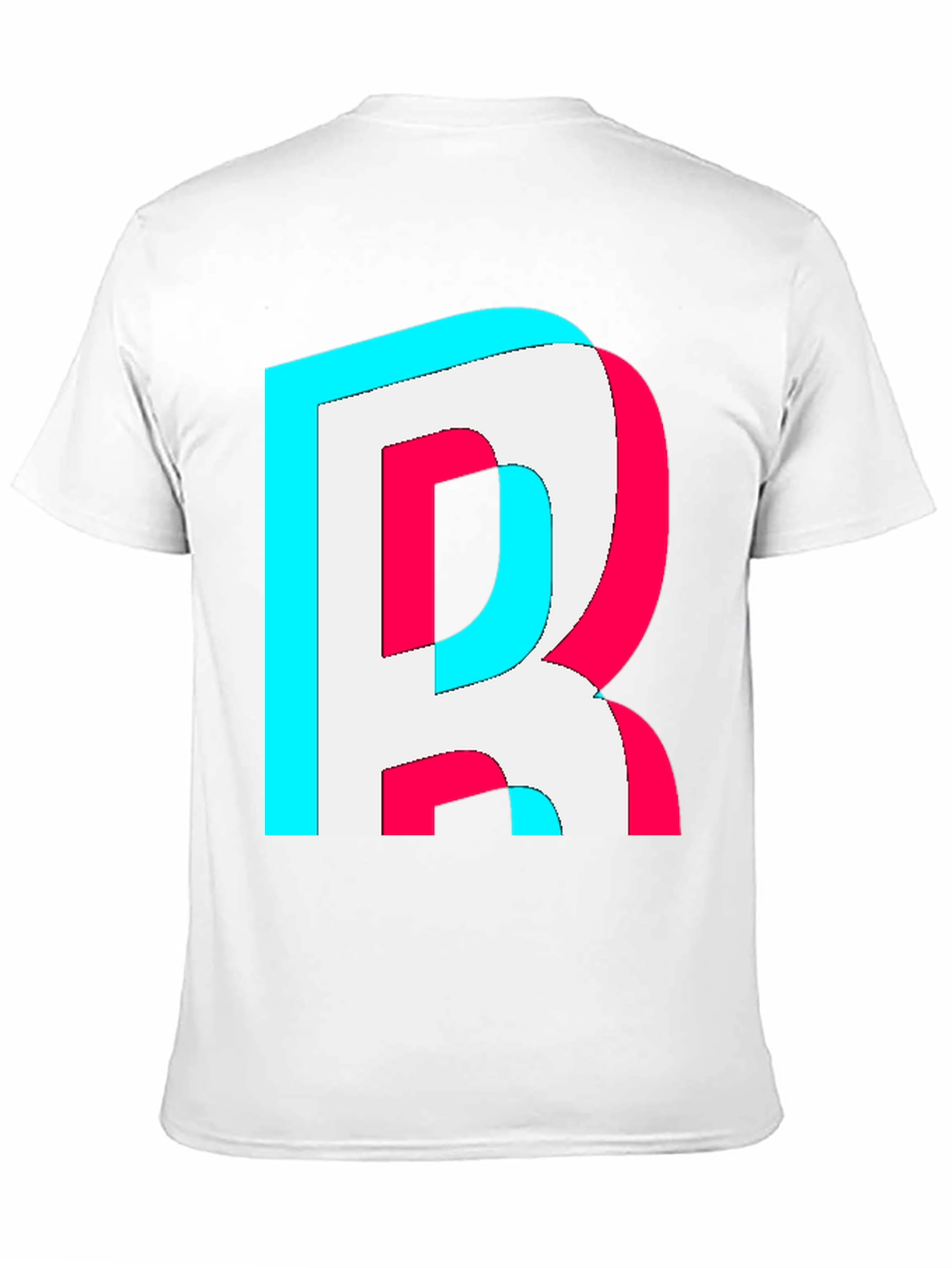 Black Letter "R" Graphic Tee - Trendy 3D Effect view 11
