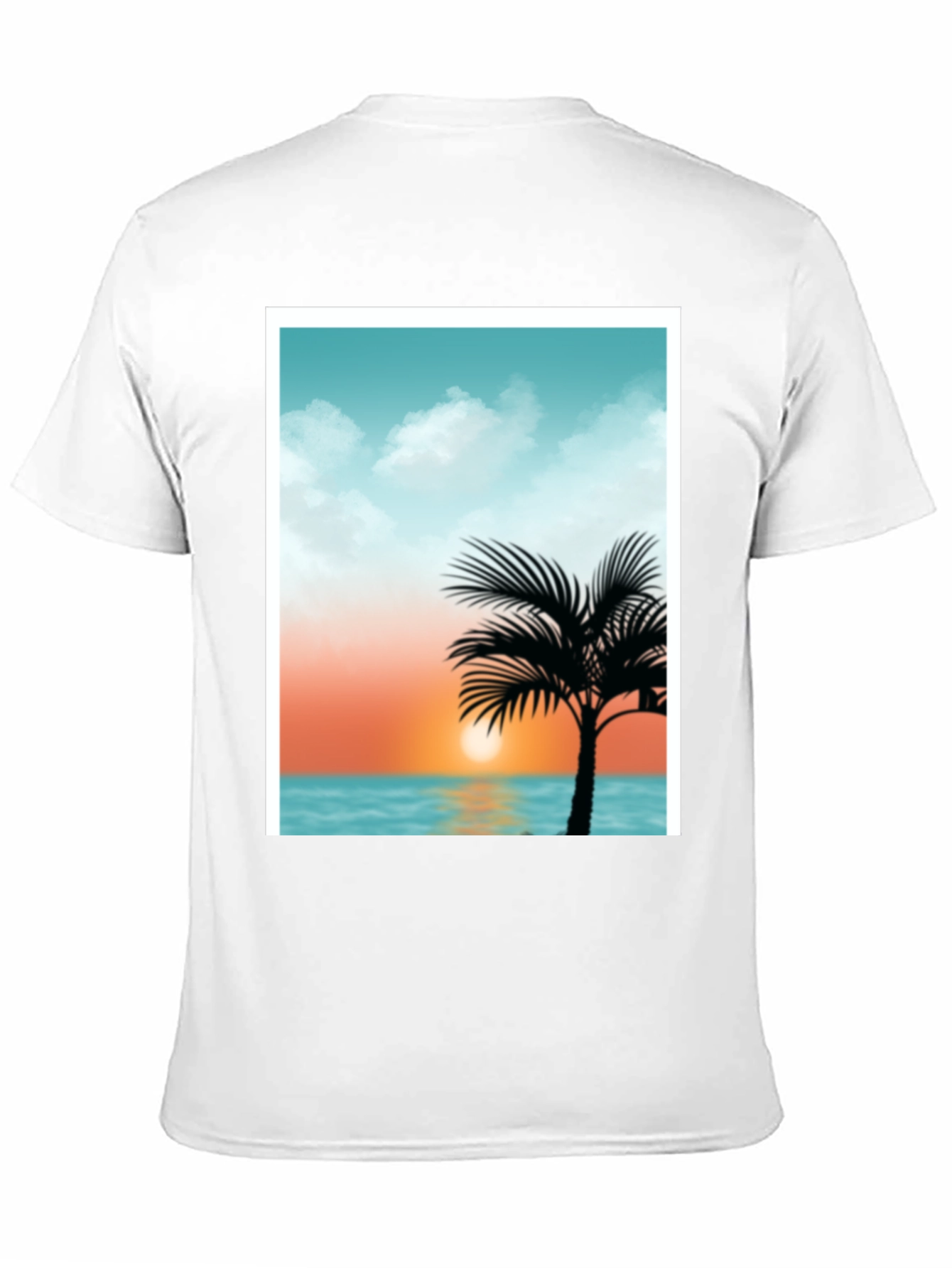 Black Sunset Palm Tee - Tropical Graphic T-Shirt view 11