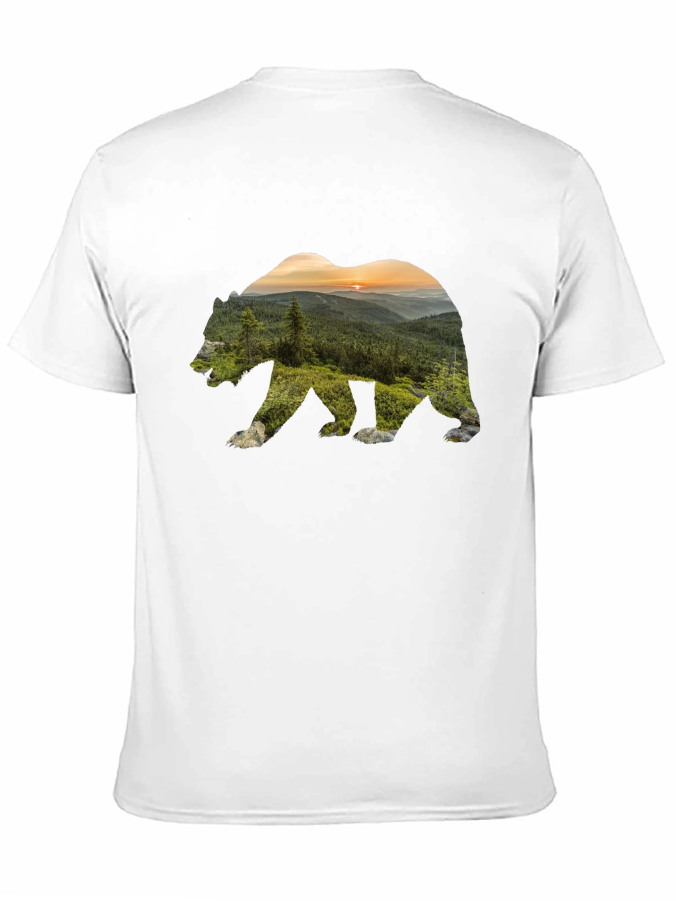 Black Nature Bear Graphic Black T-Shirt view 11