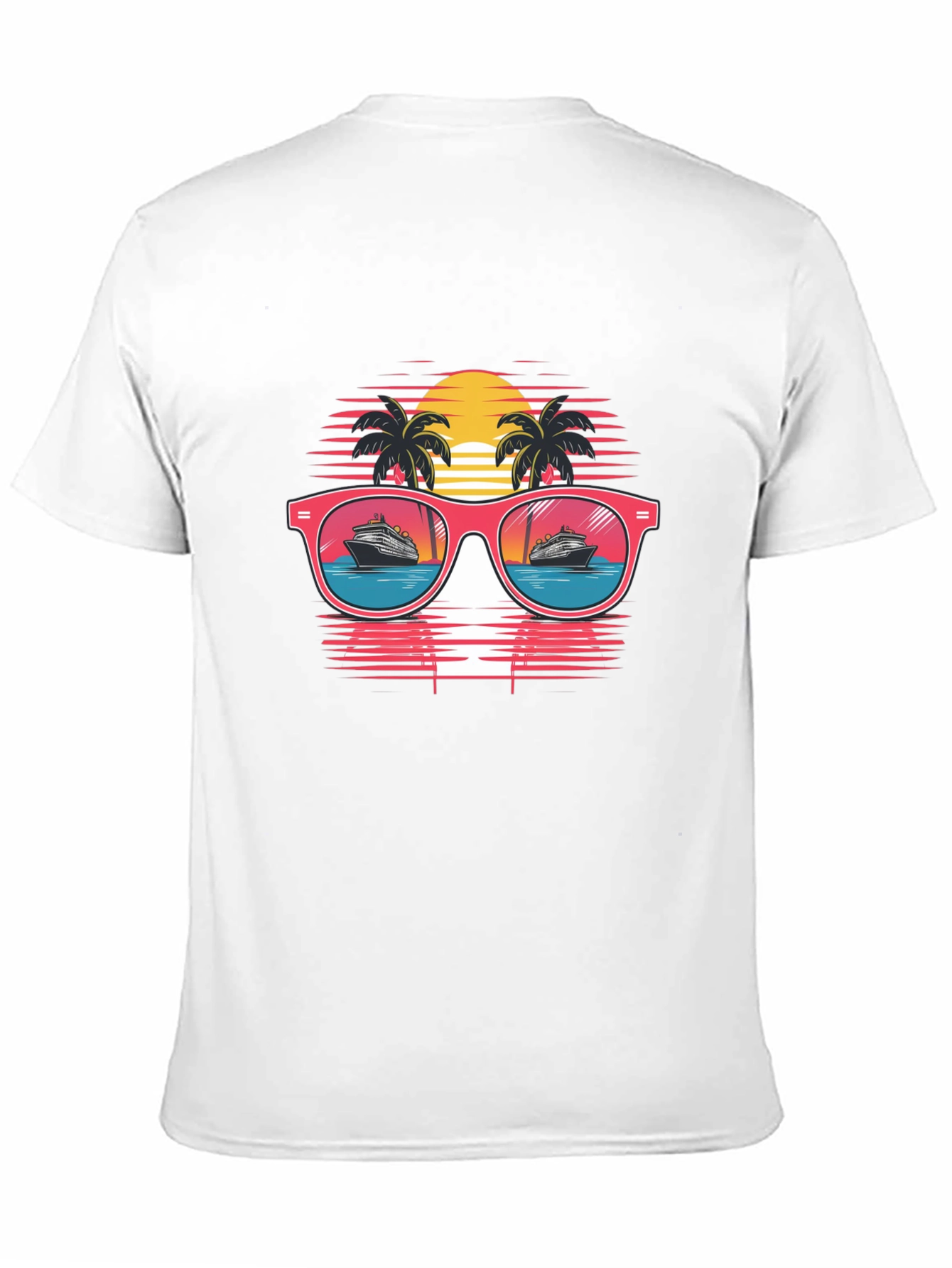 Black Retro Cruise Sunglasses Graphic Tee view 11