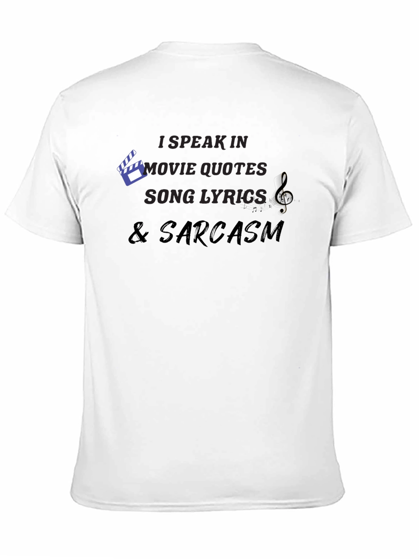 Black Movie Quotes, Lyrics & Sarcasm Black Graphic Tee view 11