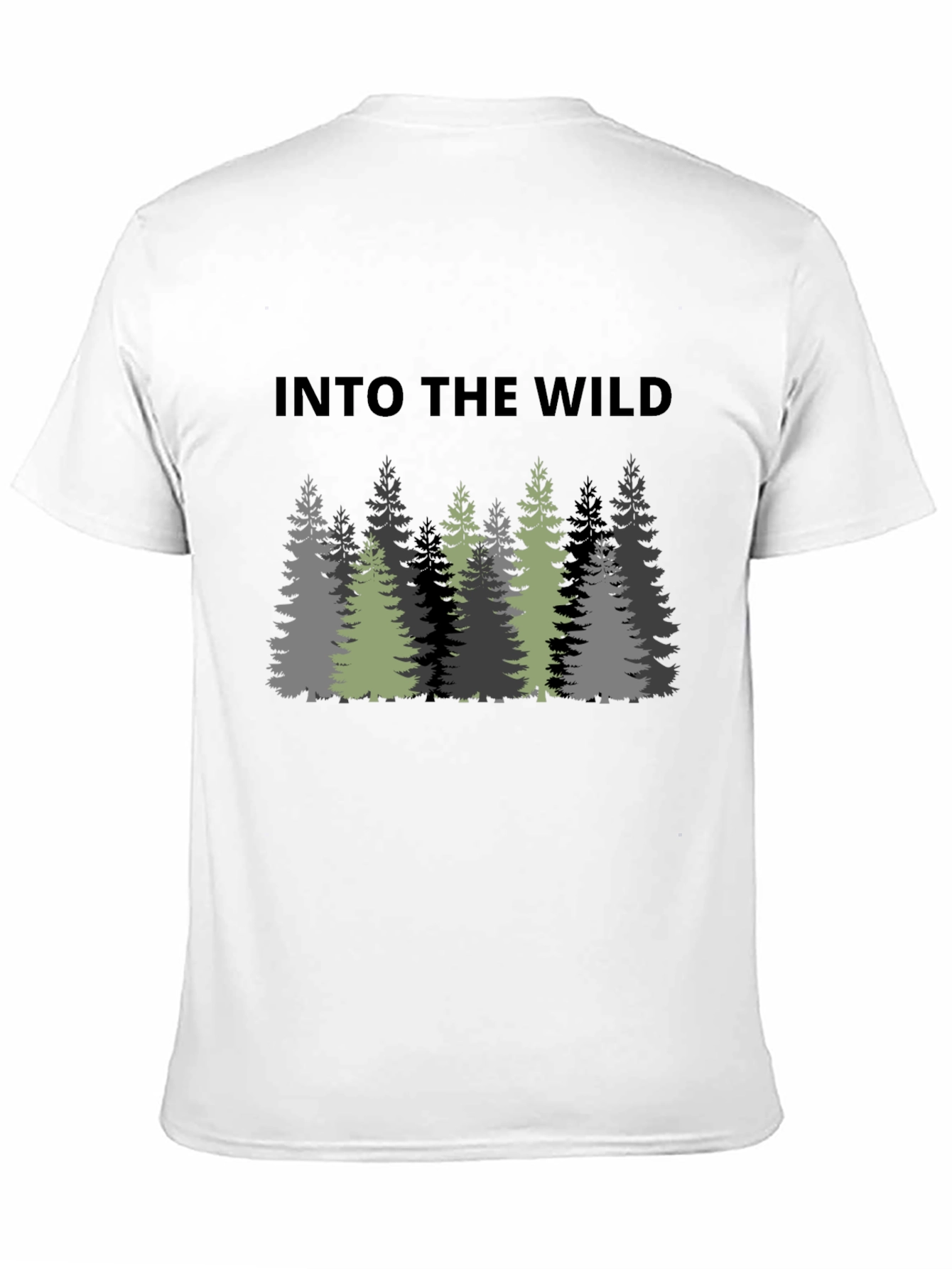 Black Into The Wild Graphic Print Black T-Shirt view 11