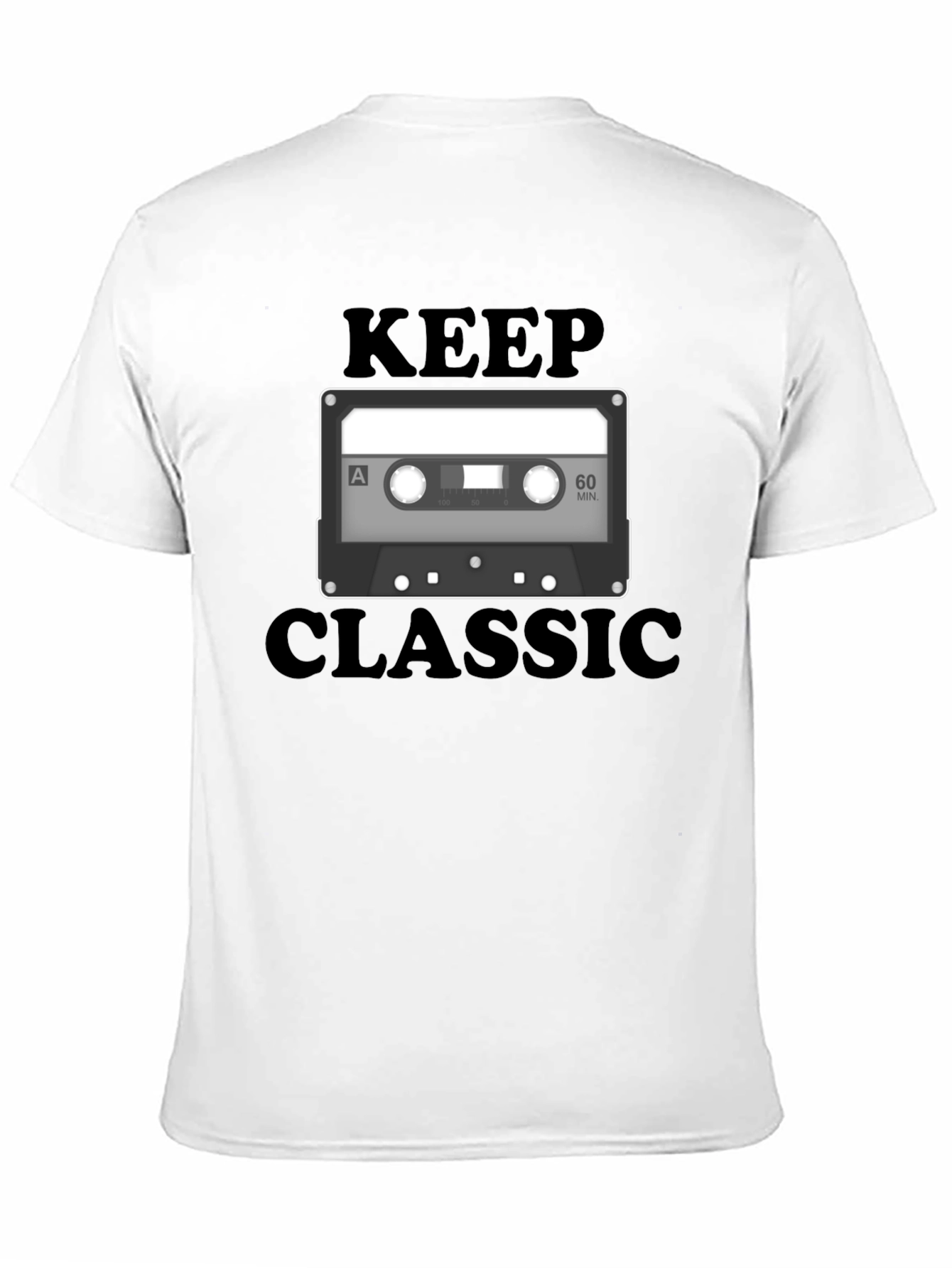 Black Keep Classic Retro Cassette Tape T-Shirt view 11