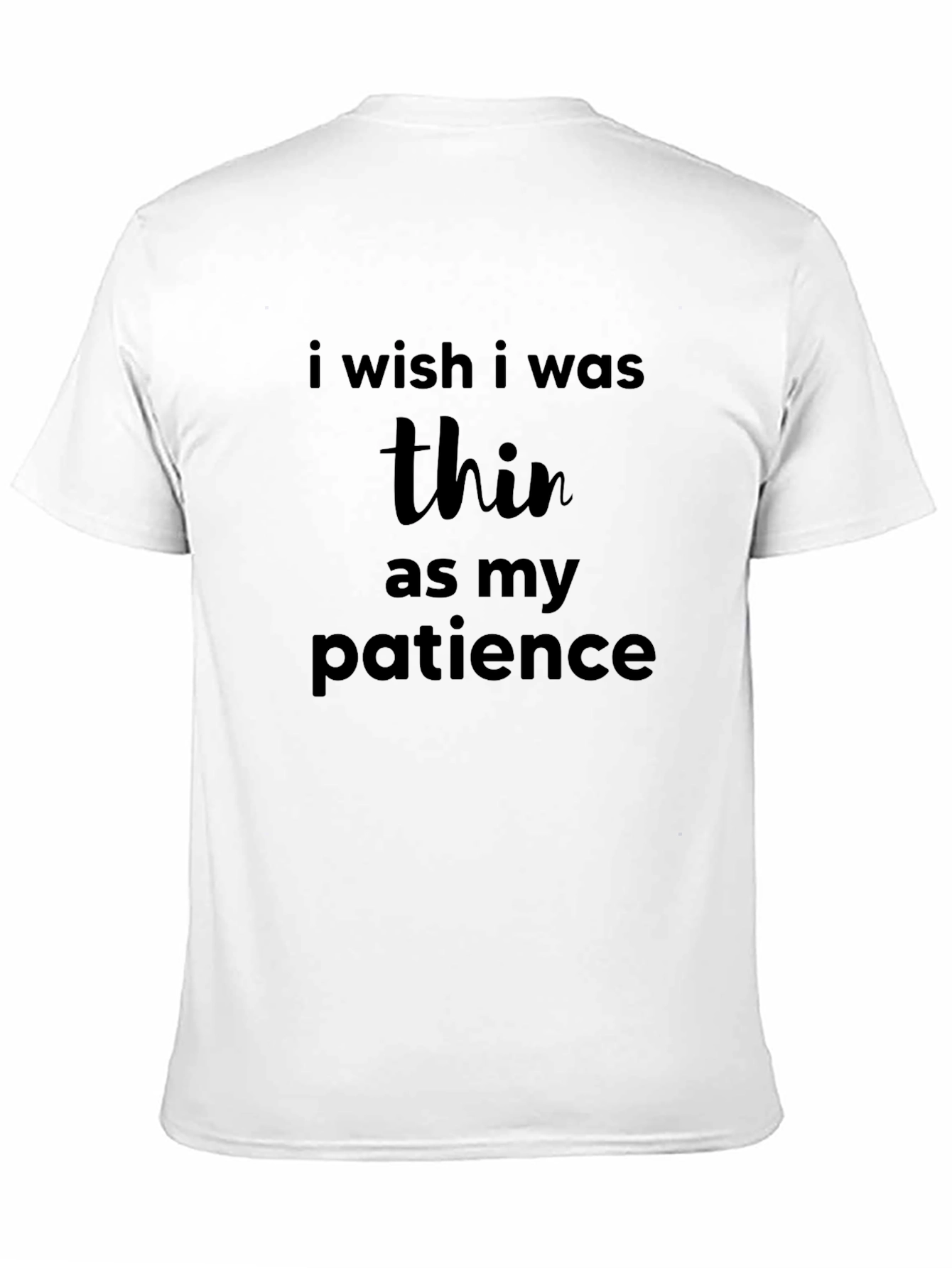 Black Funny 'Thin as My Patience' Graphic Tee view 11