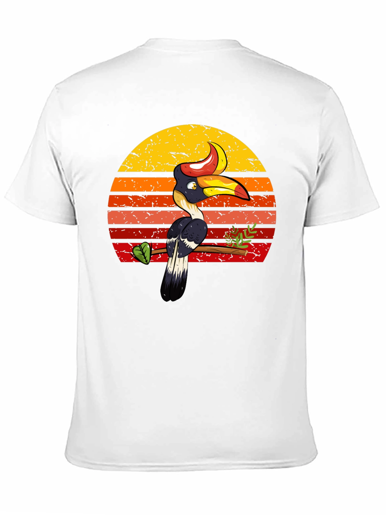Black Tropical Toucan Sunset Graphic Tee - Unique Design view 11