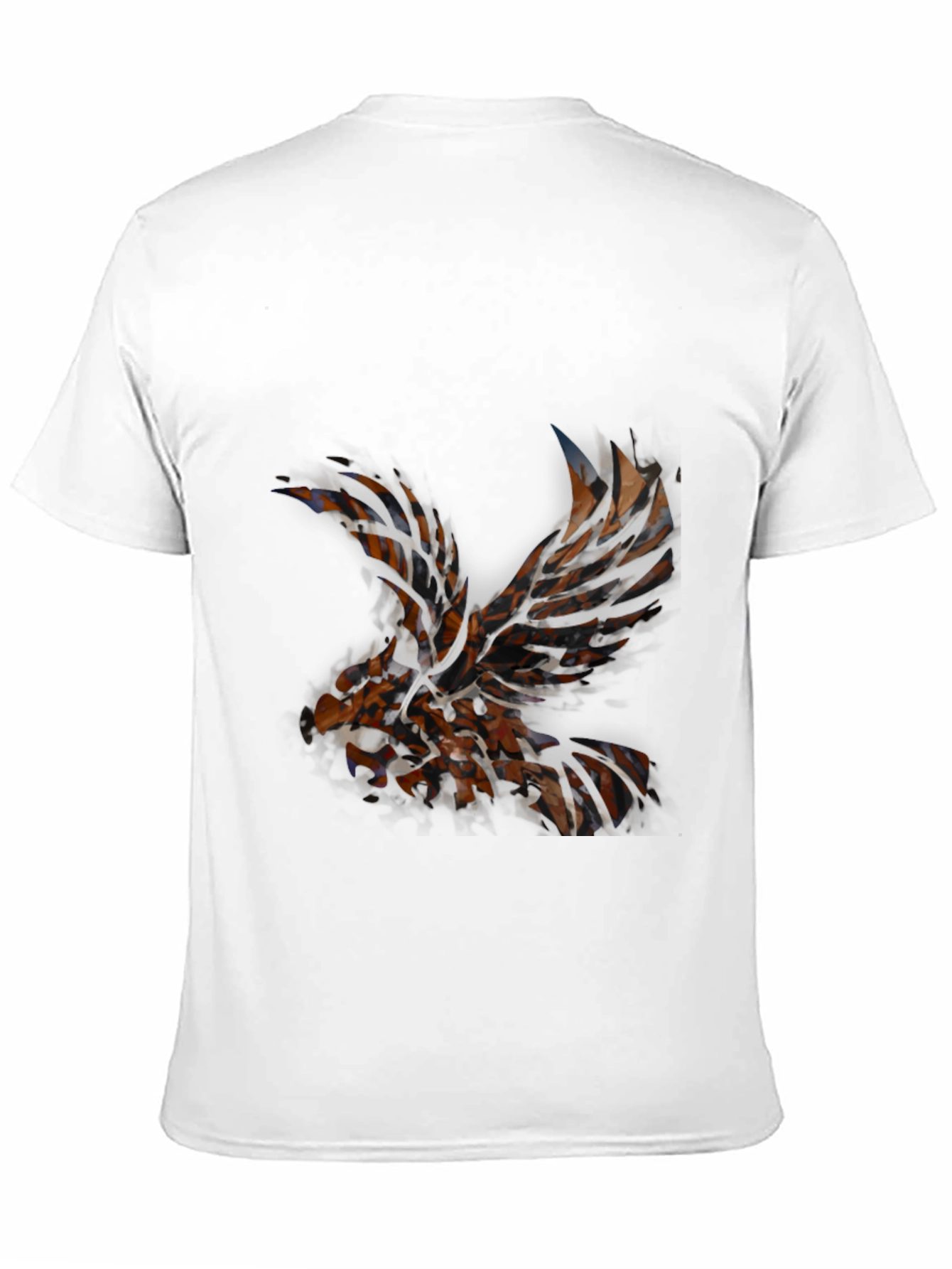 Black Abstract Eagle Graphic Tee view 11