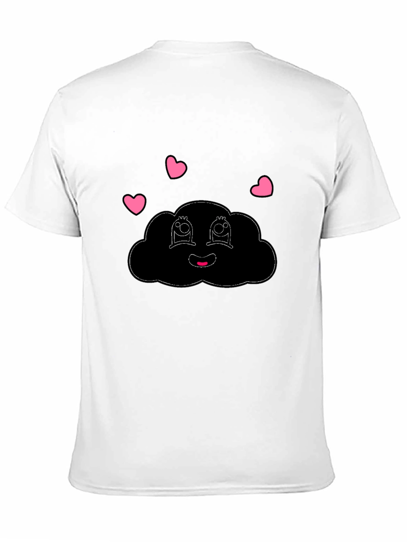 Black Cute Cloud Graphic Black T-Shirt view 11