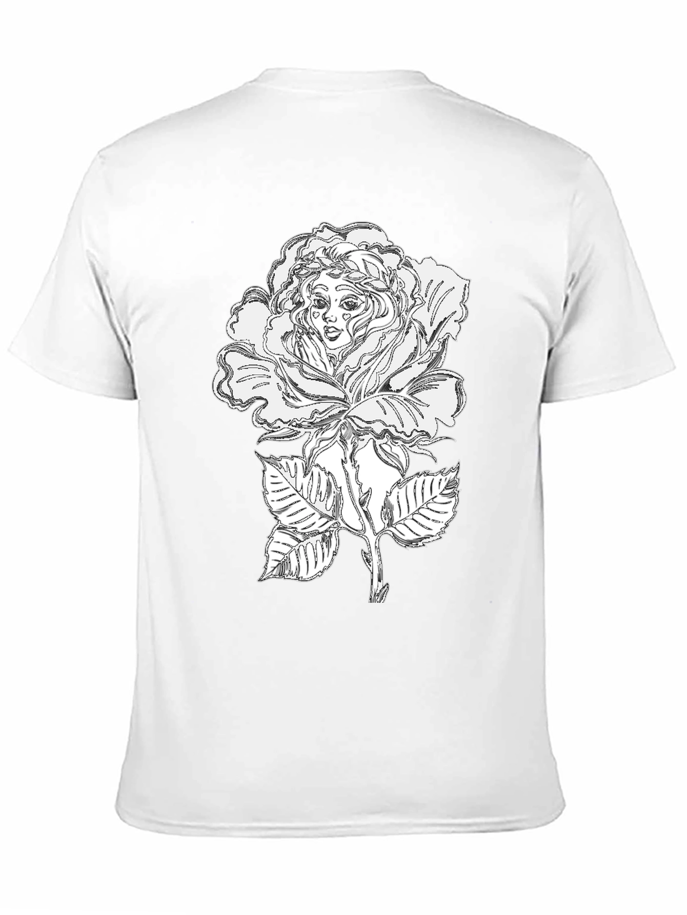 Black Black Rose Woman Tee - Unique Graphic T-Shirt view 11