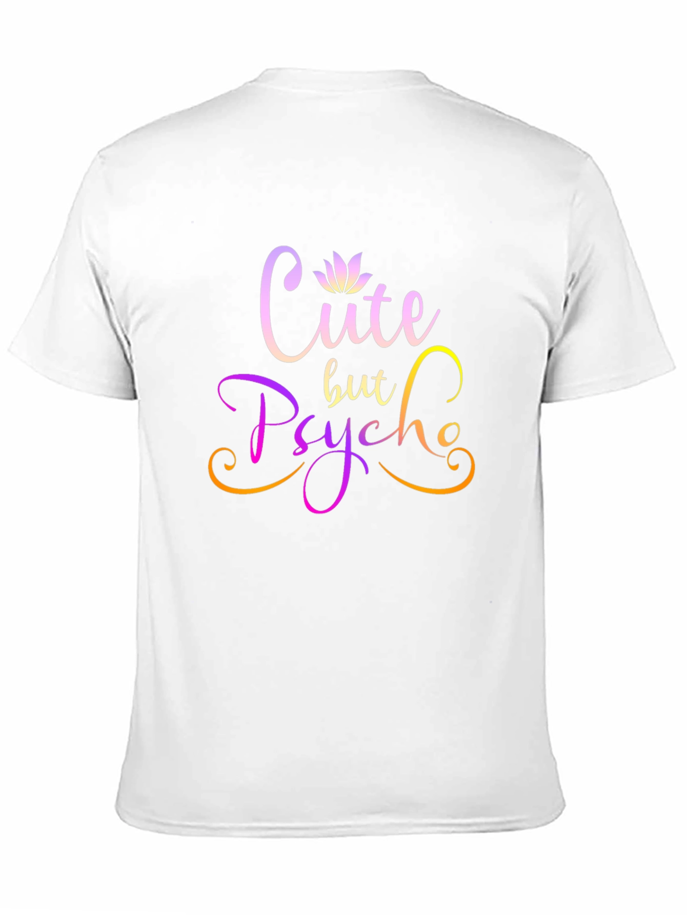 Black Cute but Psycho Black T-Shirt view 11