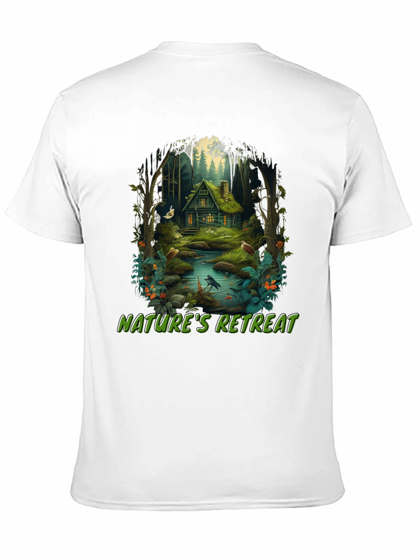 Black Nature's Retreat Graphic Tee - Cottagecore Style view 11