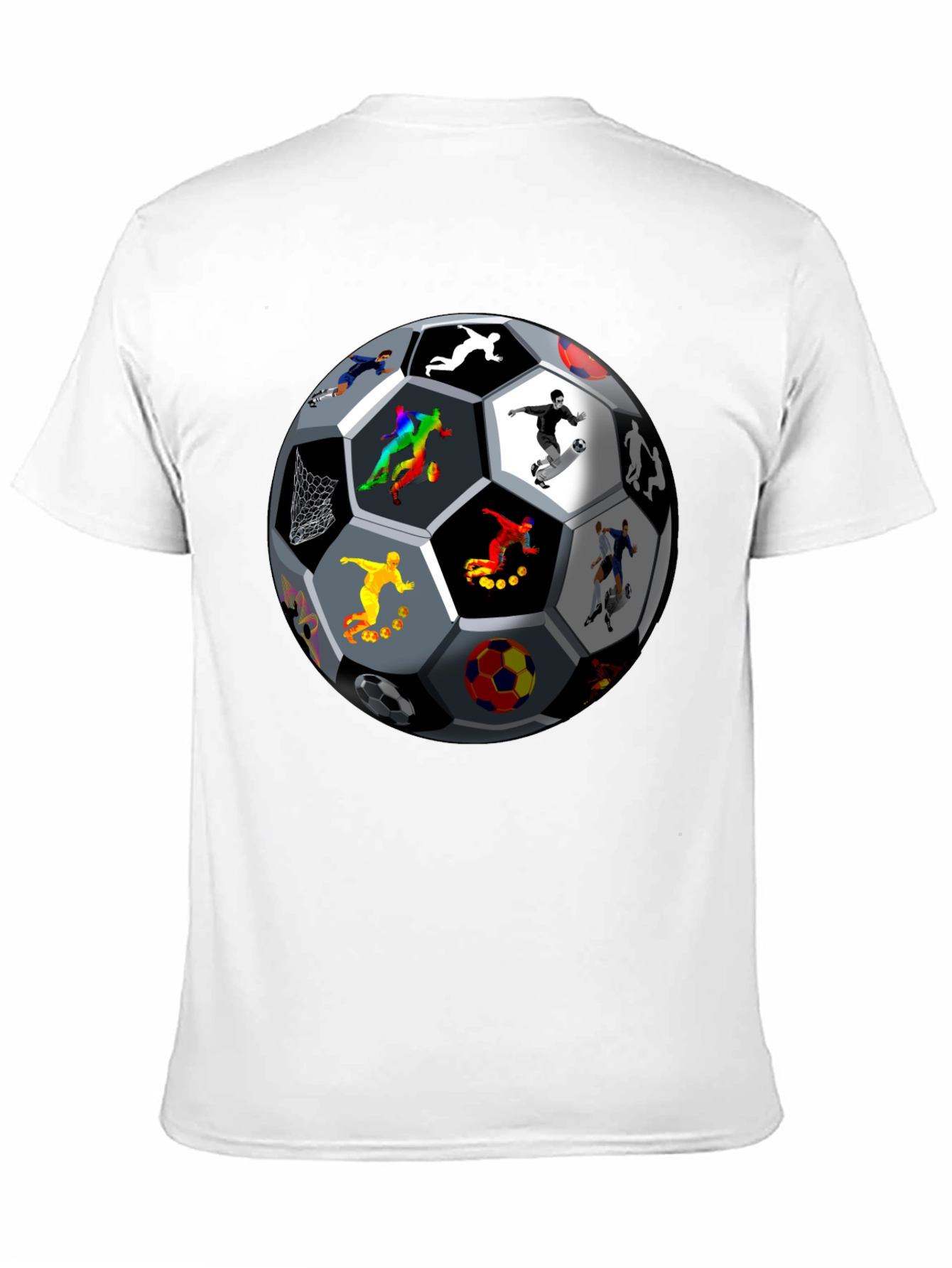 Black Soccer Ball Players Graphic T-Shirt view 11