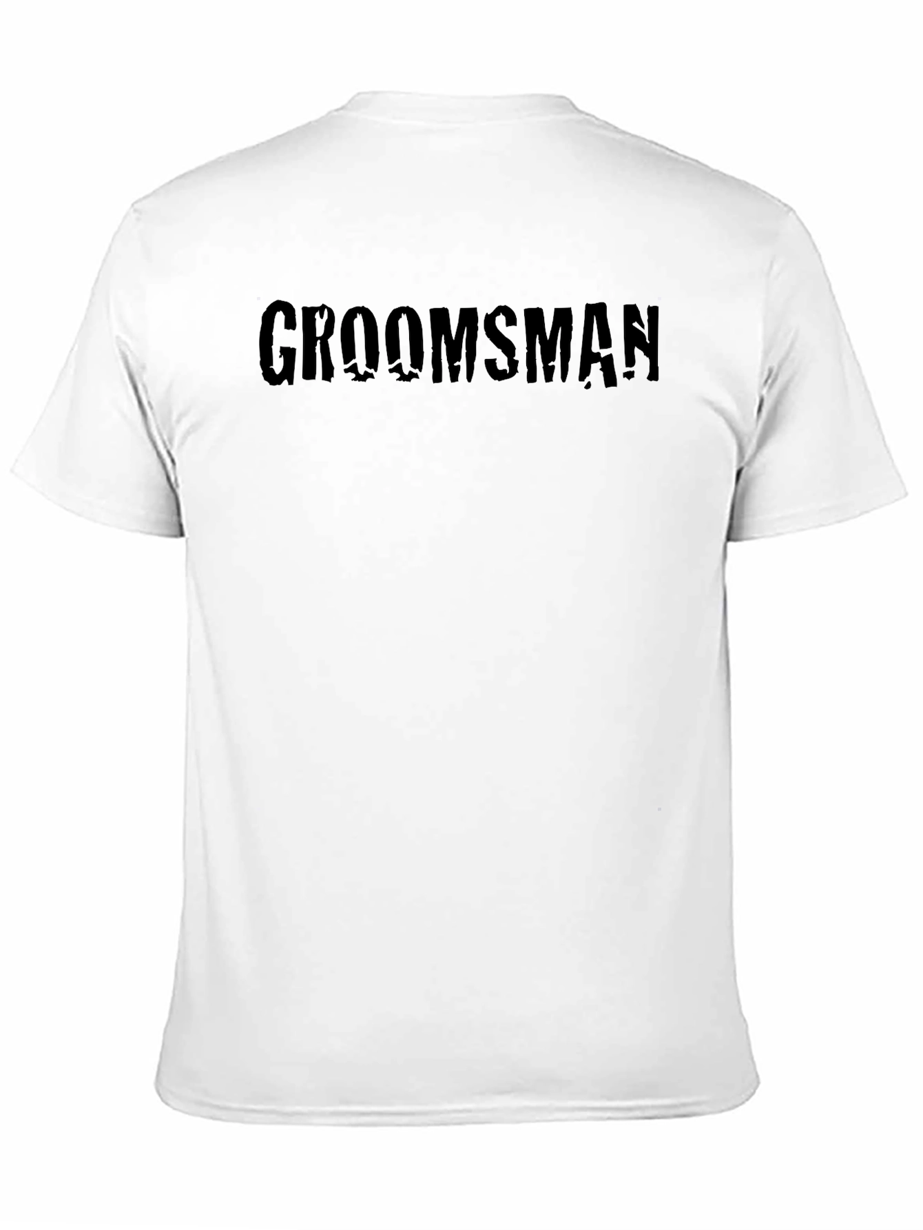 Black Groomsman Crew Neck Graphic Tee - Black view 11