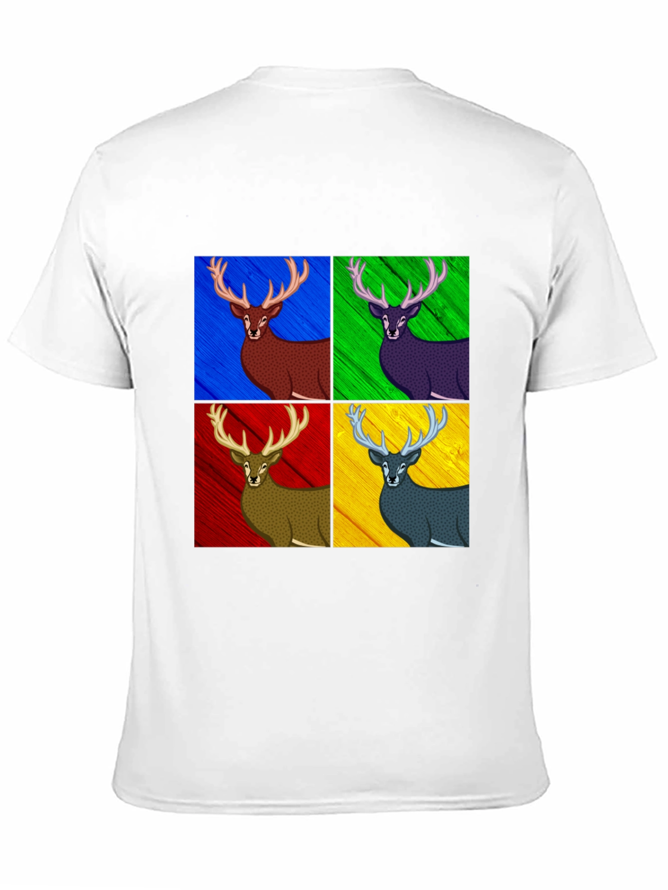 Black Pop Art Deer Graphic Tee - Black Cotton Blend view 11