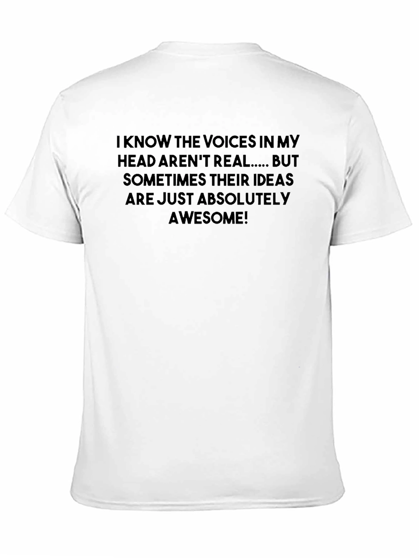 Black Voices In My Head Black Graphic T-Shirt view 11