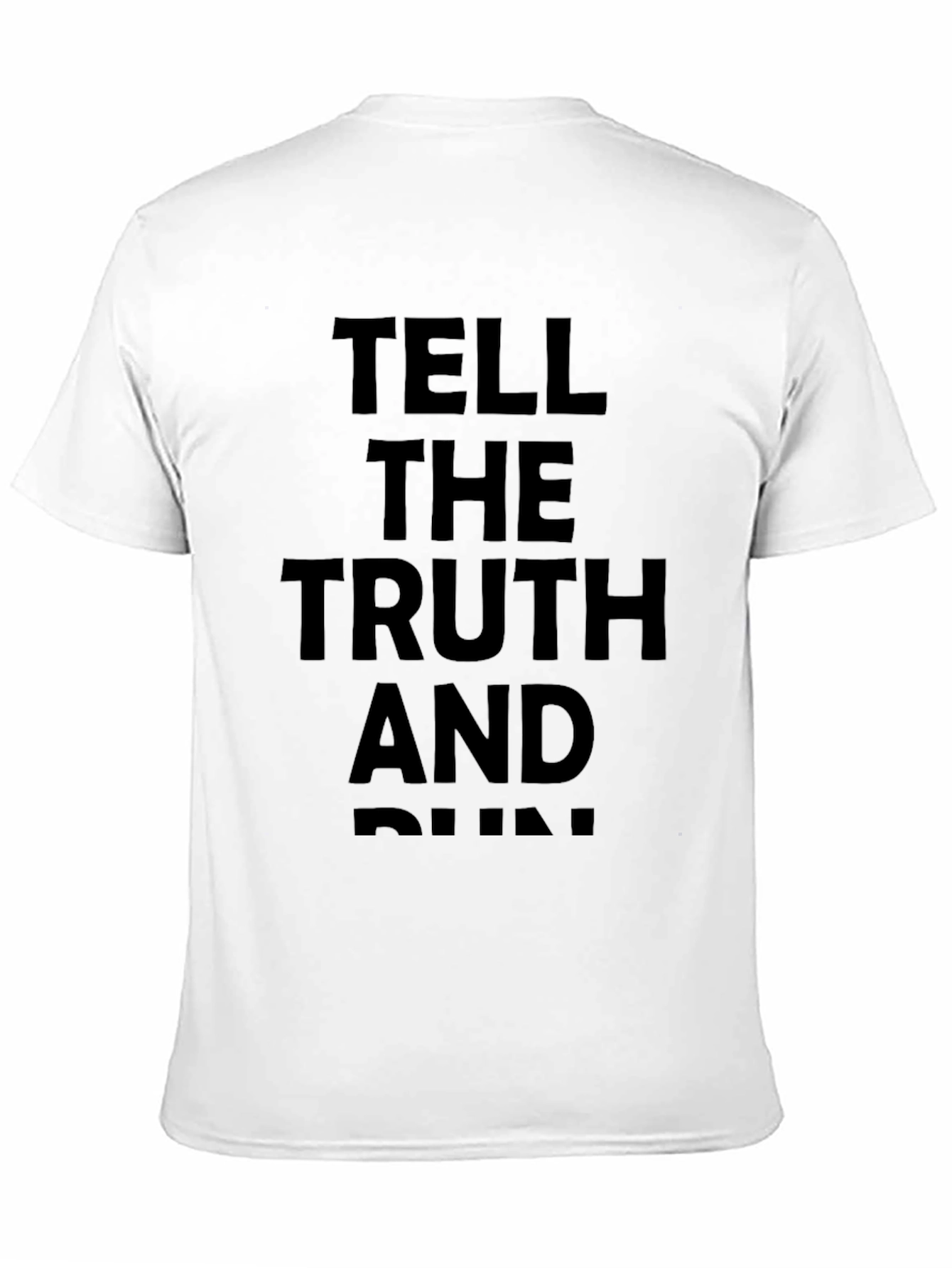 Black Tell the Truth and Run Graphic Tee - Black view 11