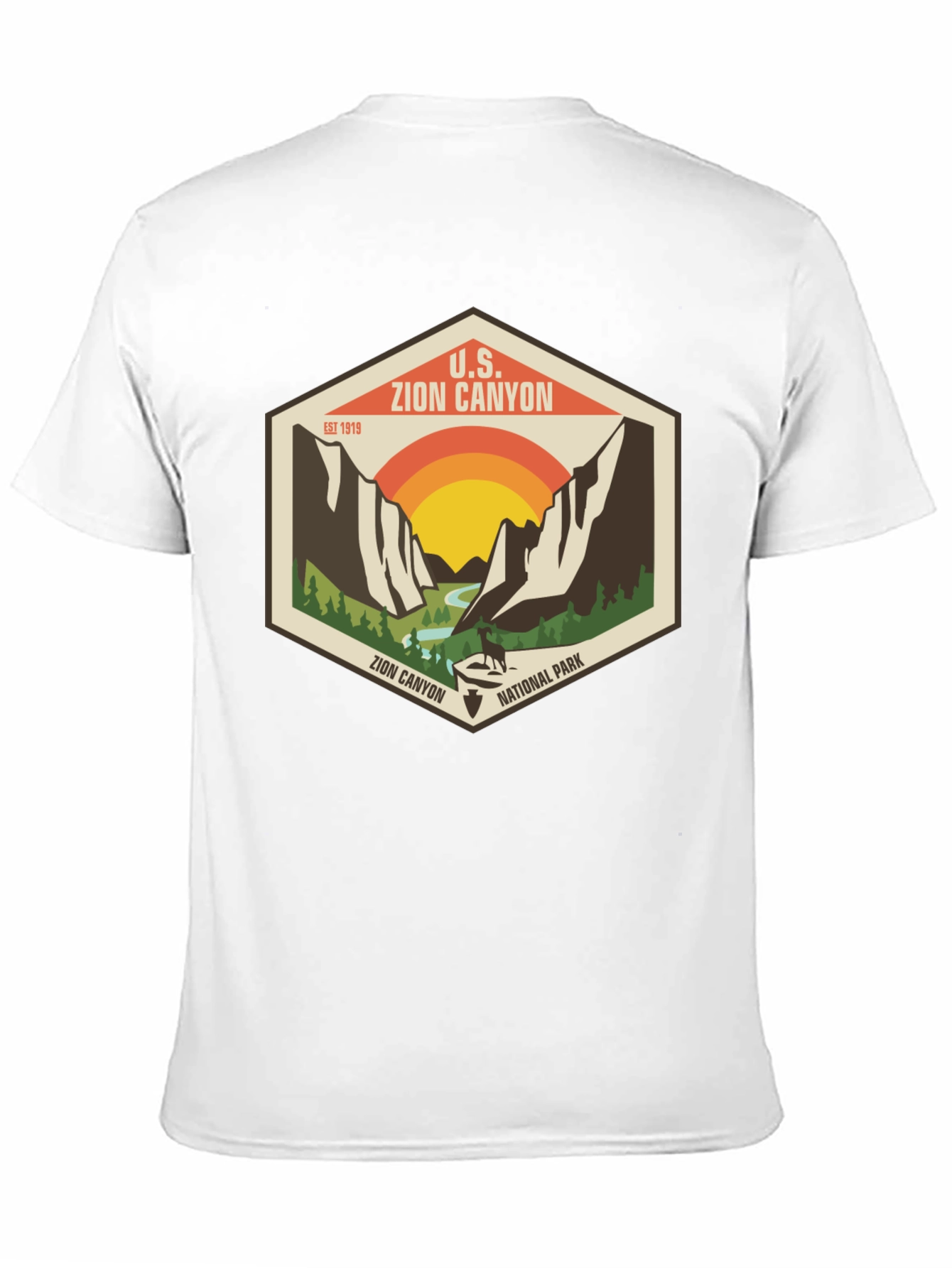 Black Zion Canyon National Park Graphic Tee view 11