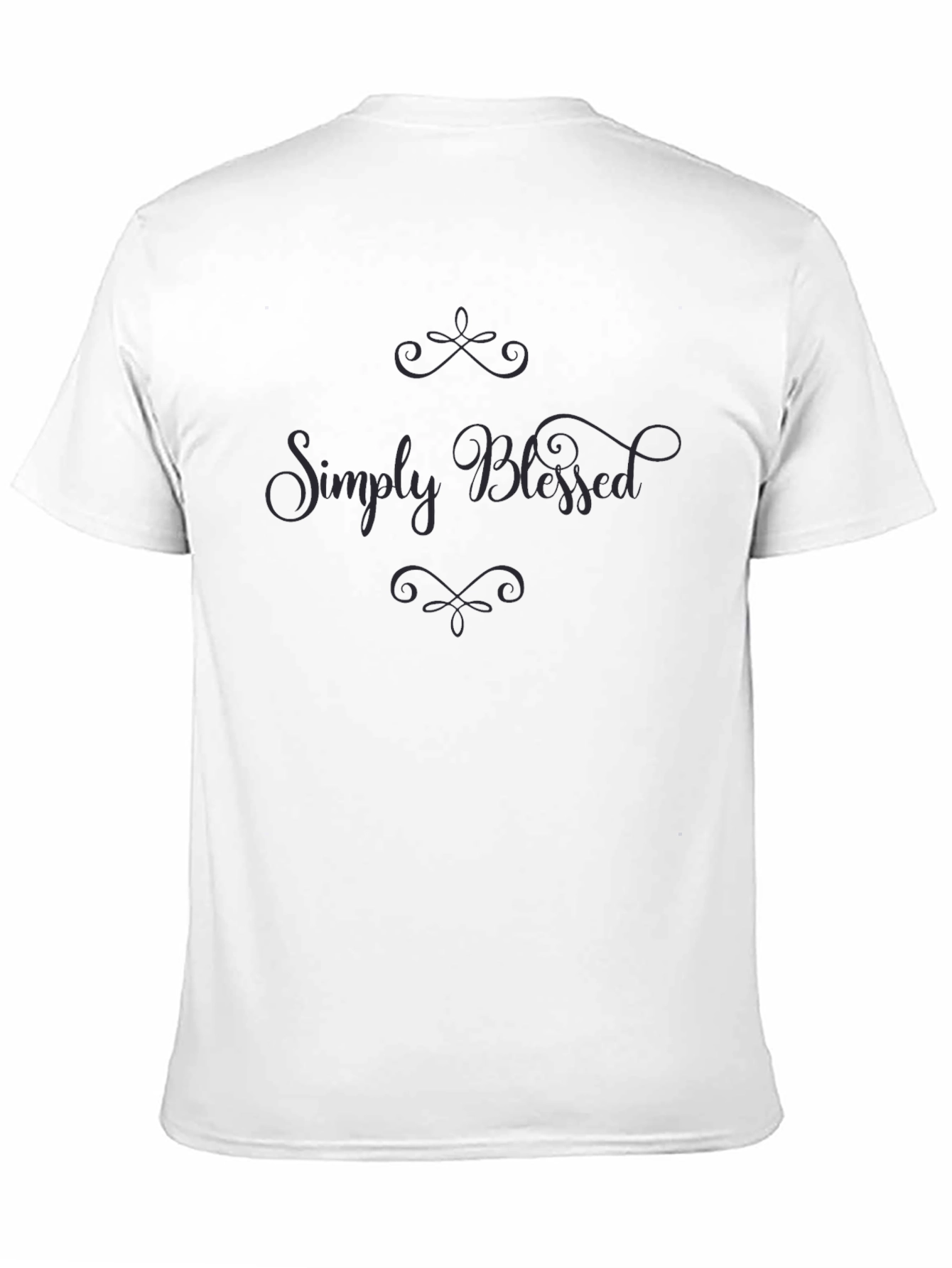 Black Simply Blessed Graphic Tee - Black Crew Neck view 11
