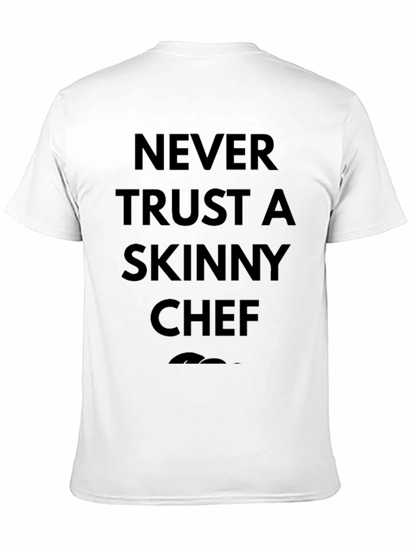 Black Never Trust a Skinny Chef Graphic Tee - Black Cotton Blend view 11