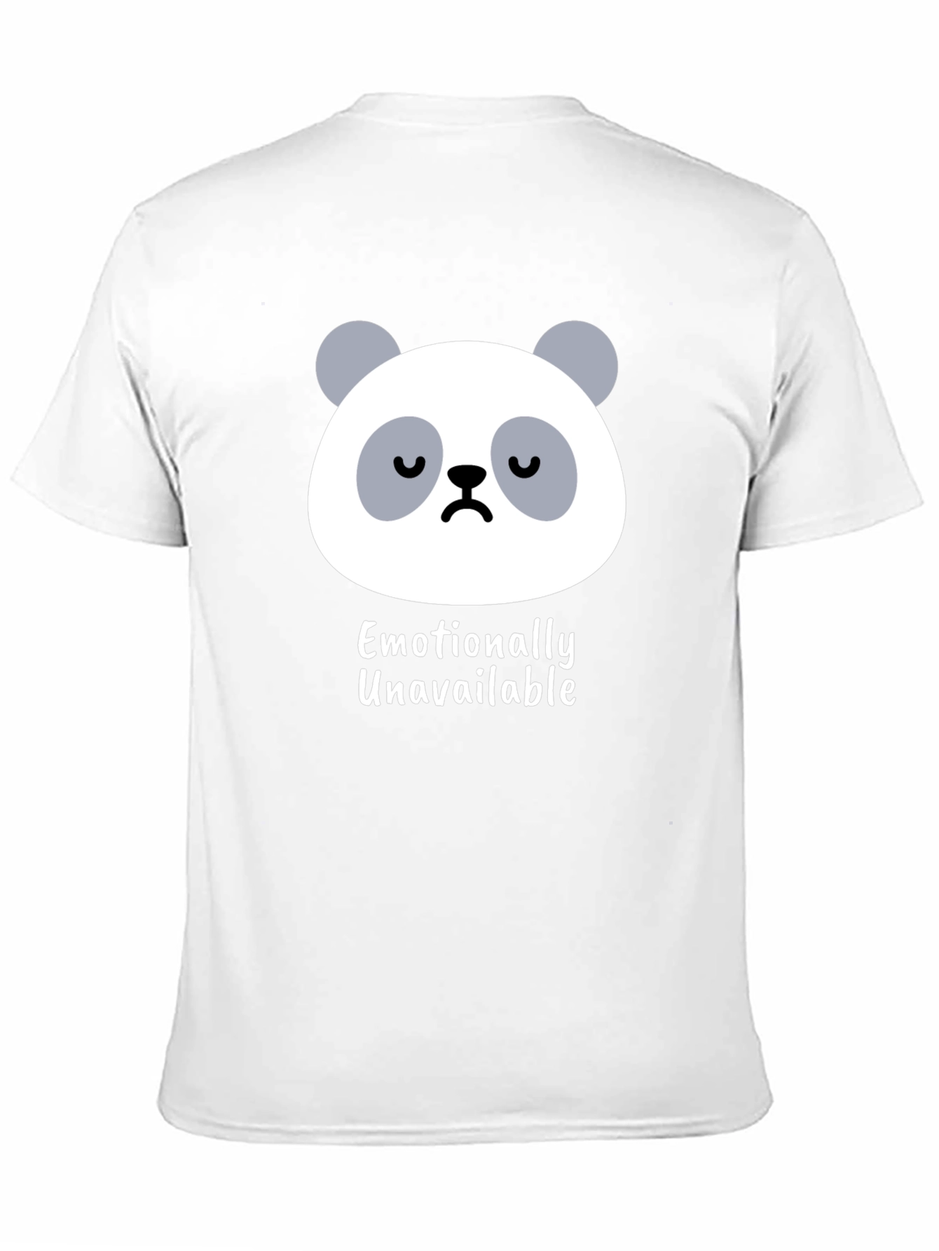 Black Emotionally Unavailable Panda Graphic Tee - Black view 11