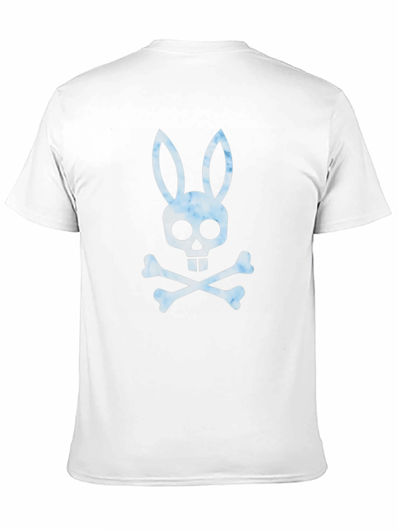 Black Skull Rabbit Bones T-Shirt Graphic Print view 11