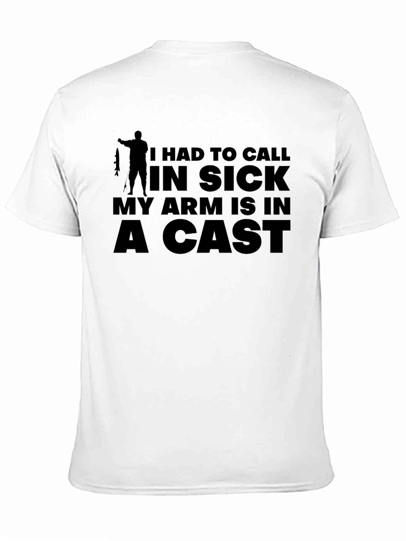 Black Funny Fishing T-Shirt - I Had To Call In Sick view 11
