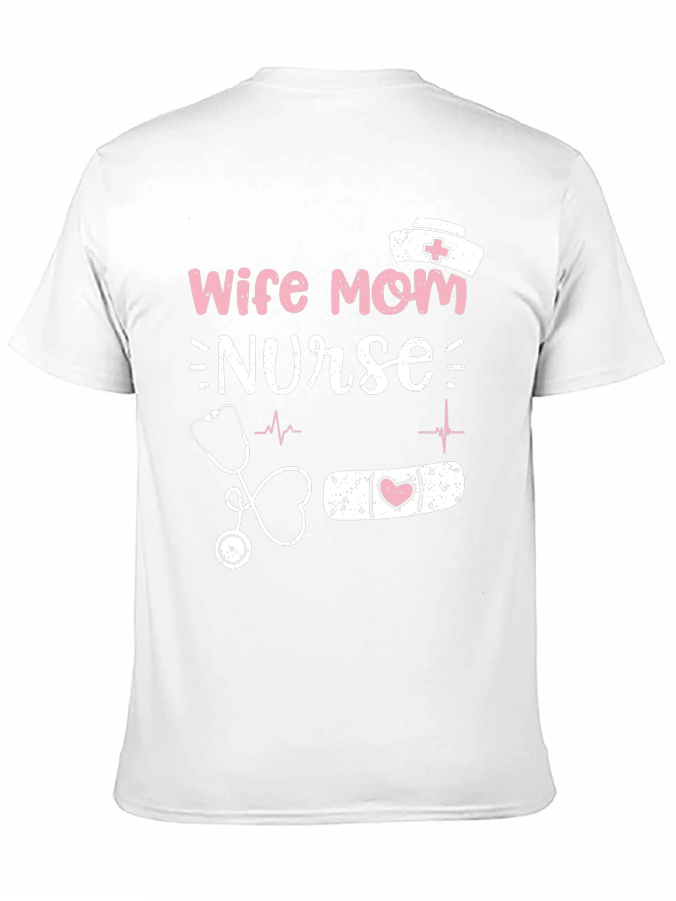 Black Wife Mom Nurse Graphic T-Shirt view 11