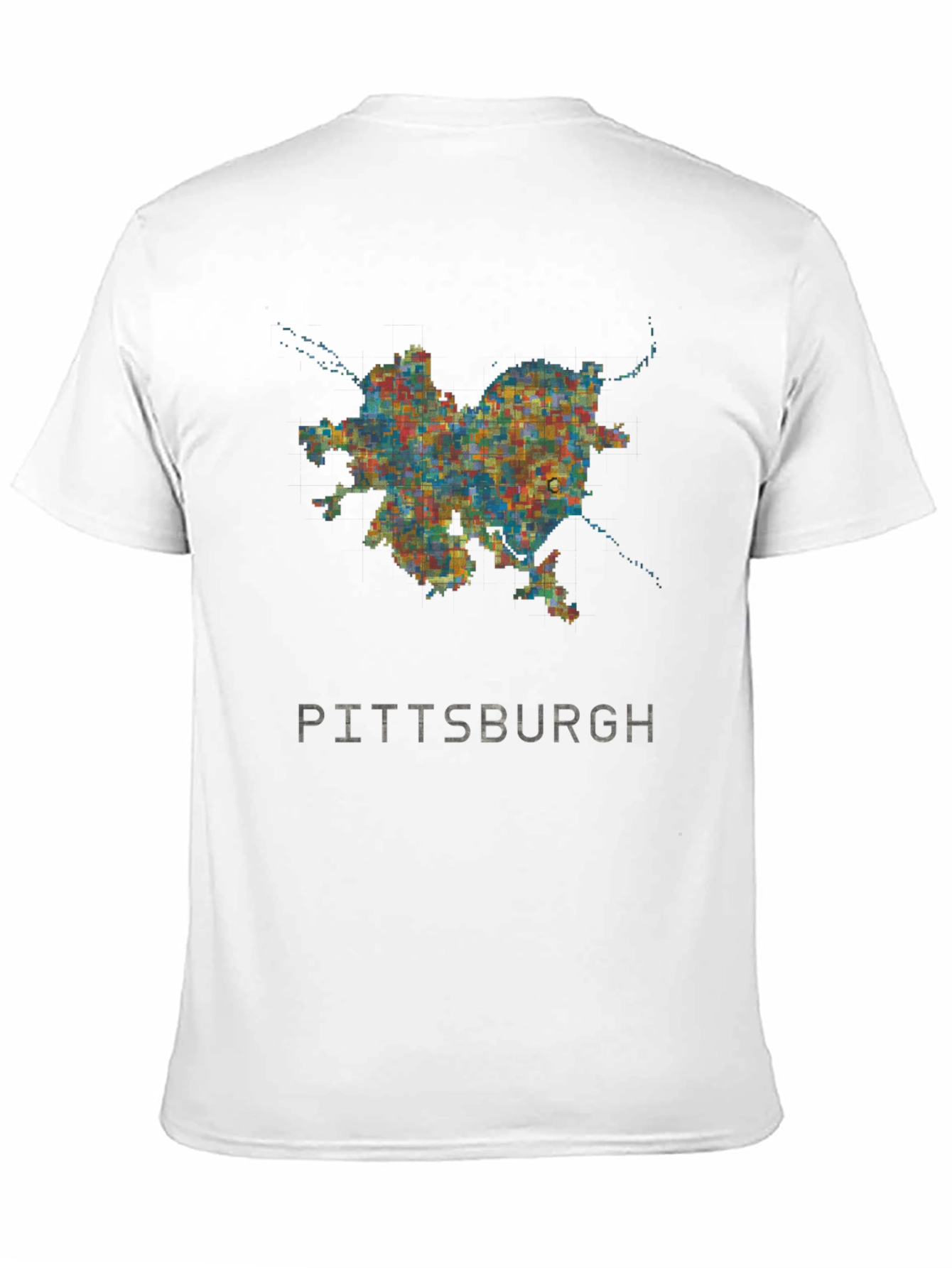 Black Pittsburgh City Map Graphic Tee - Black view 11