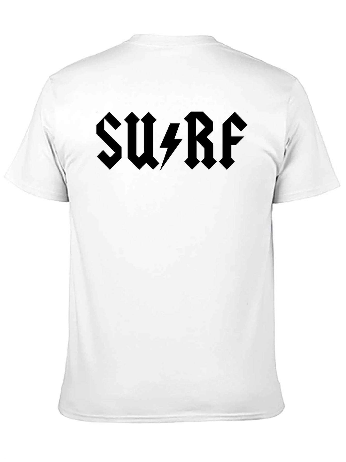 Black Surf AC DC Style Black Graphic T-Shirt view 11