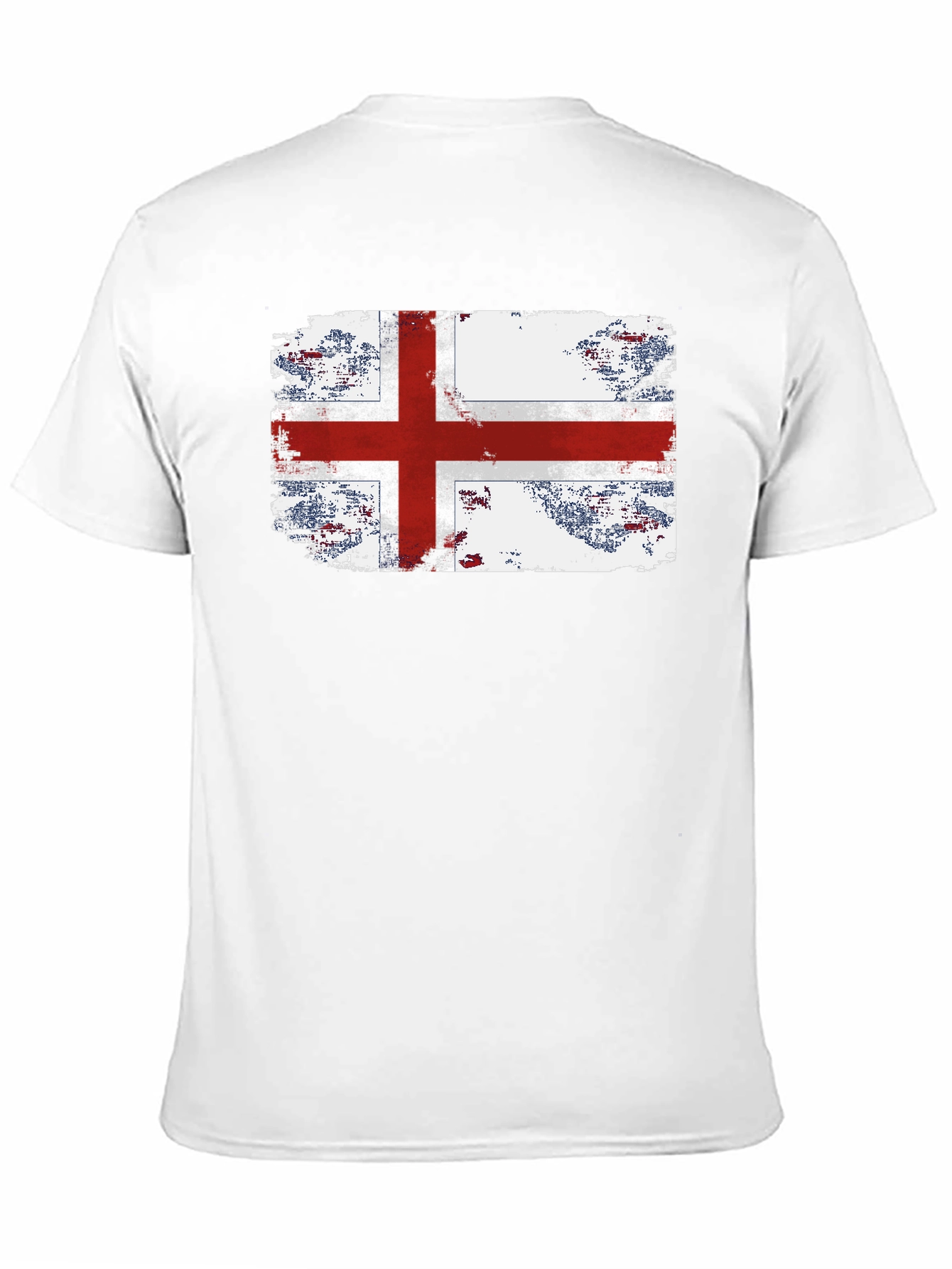 Black England Flag Grunge Graphic T-Shirt view 11