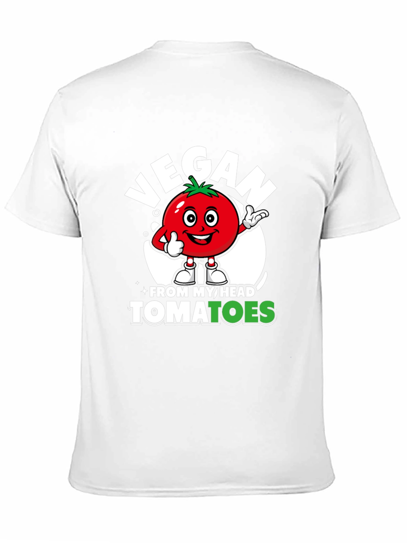 Black Vegan From My Head Tomatoes Graphic Tee view 11