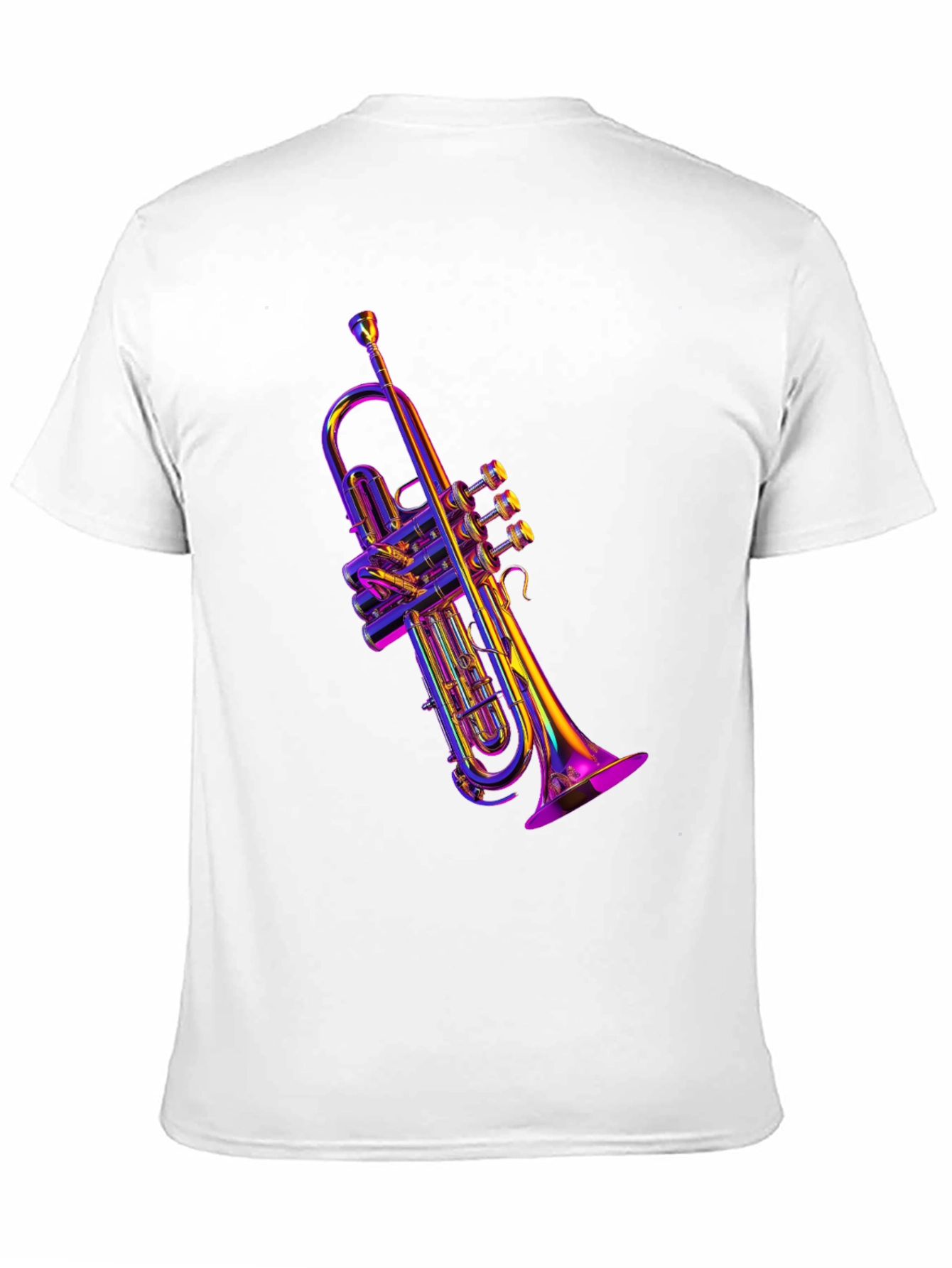 Black Neon Trumpet Graphic Tee - Musical Style view 11
