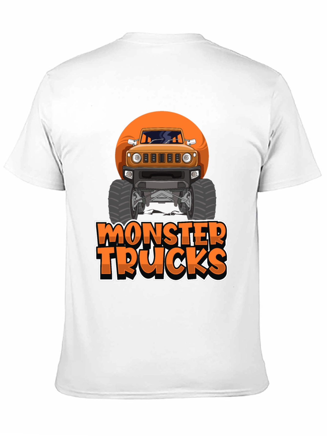 Black Monster Trucks Graphic Tee -  Black Crew Neck T-Shirt view 11
