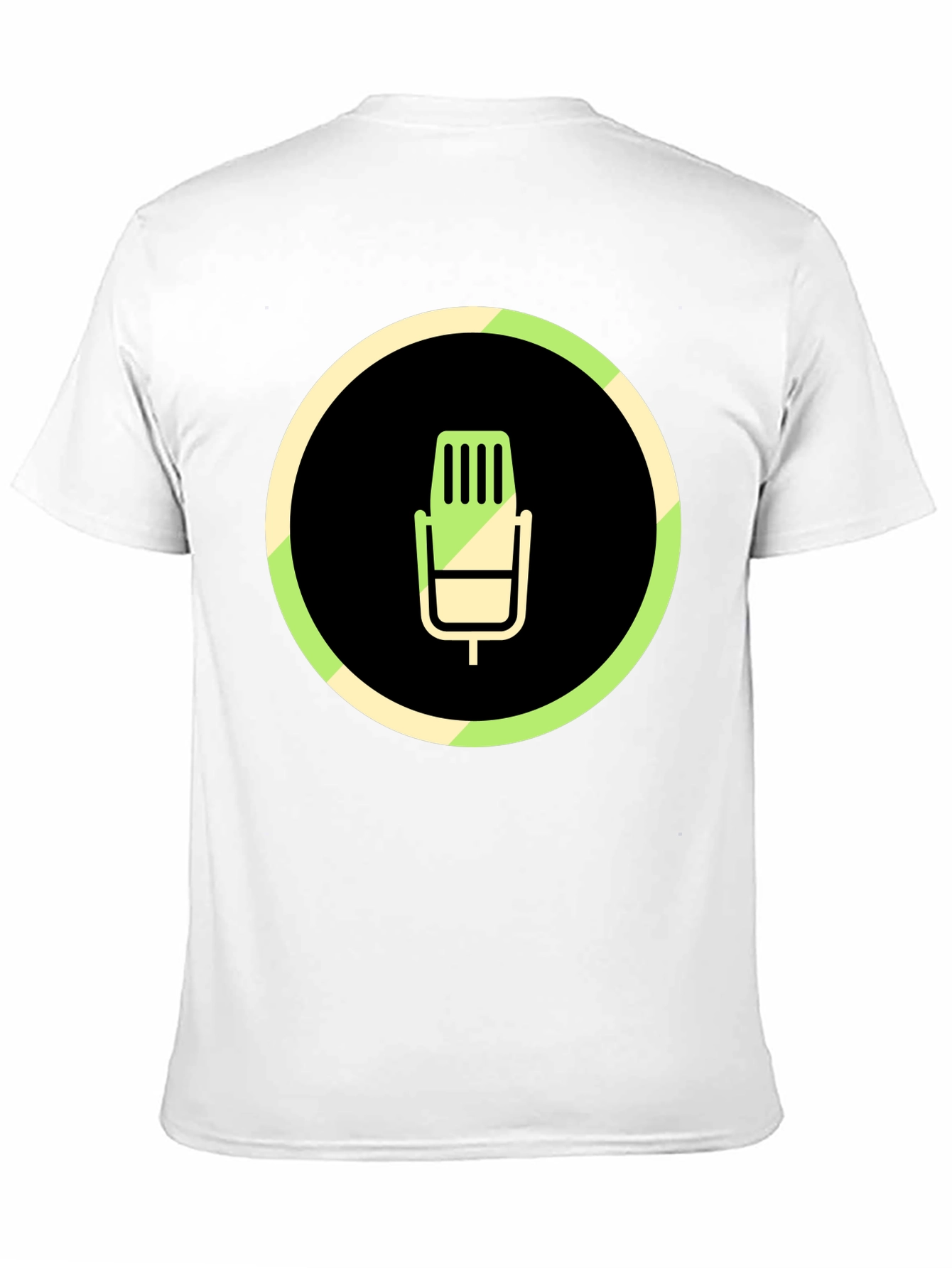Black Microphone Graphic Black T-Shirt view 11