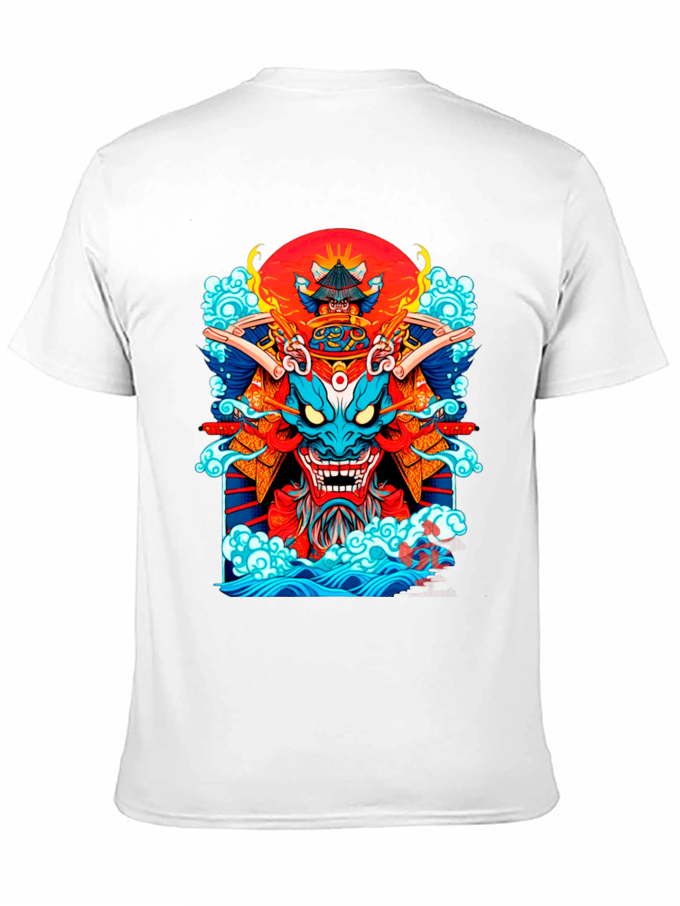 Black Samurai Dragon Graphic Black T-Shirt view 11